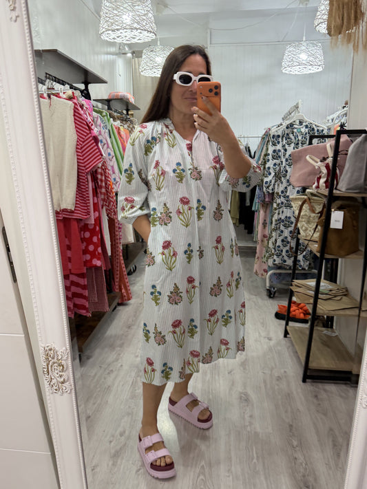 Kaftan Nur milrayas cielo y flores
