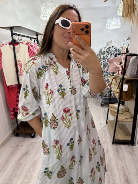 Kaftan Nur milrayas cielo y flores