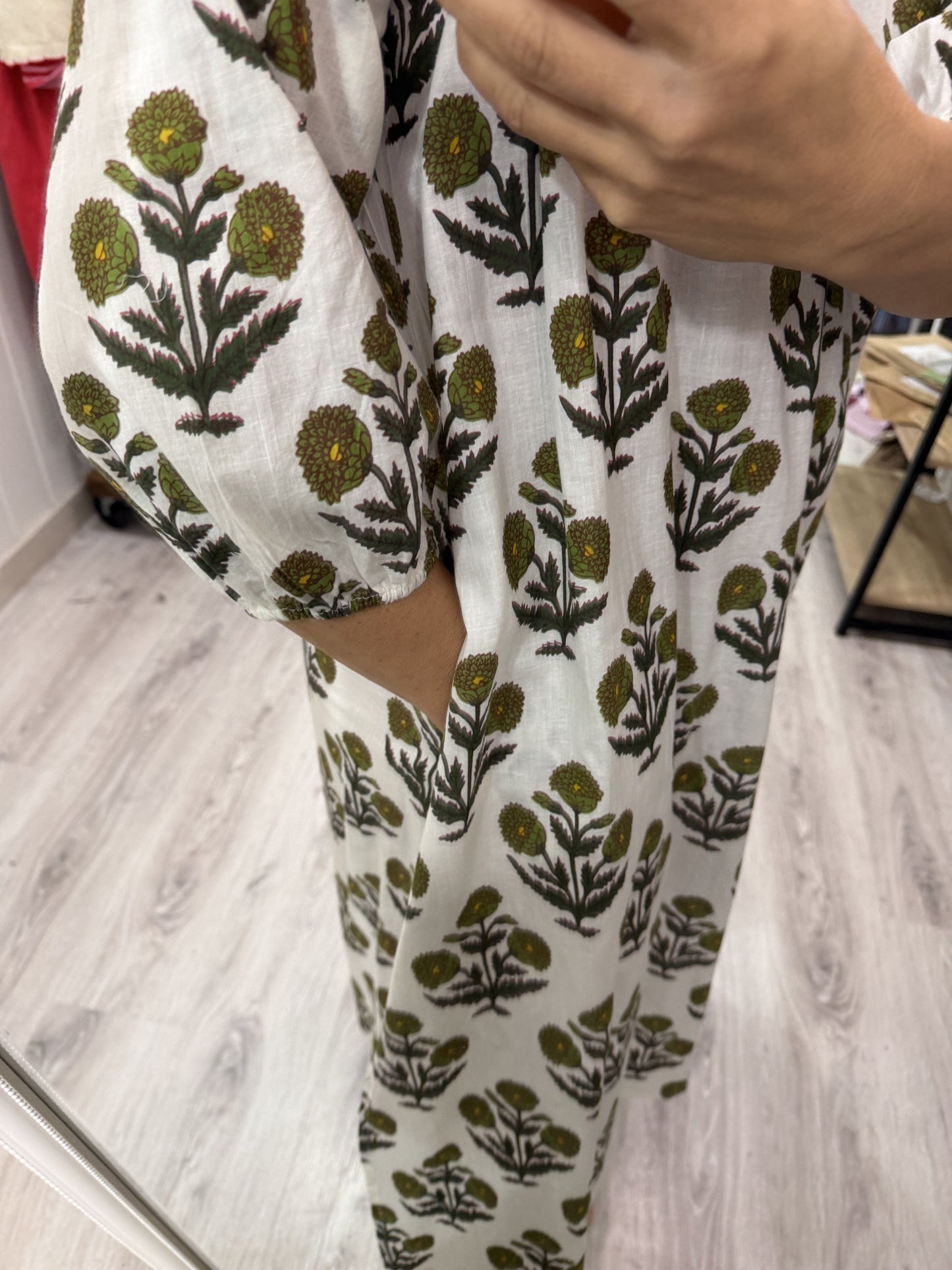 Kaftan Nur Caléndula verde