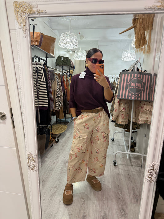 Pantalón cargo floral