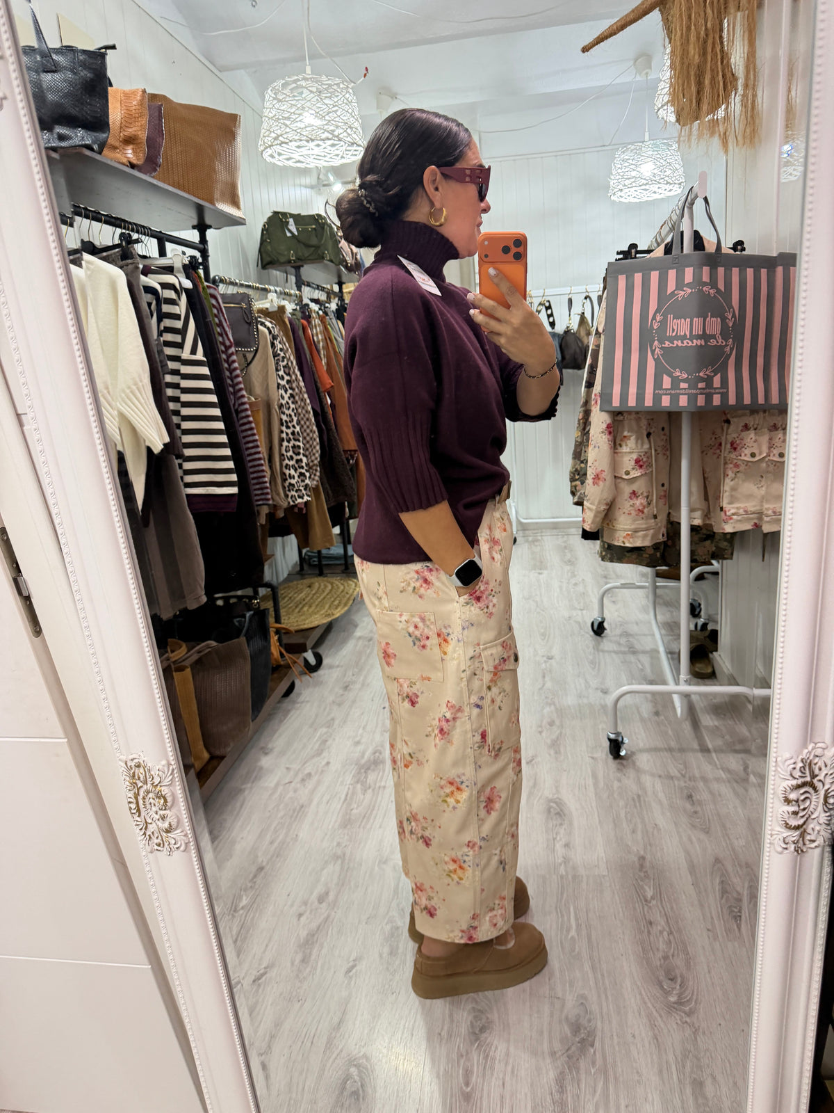 Pantalón cargo floral