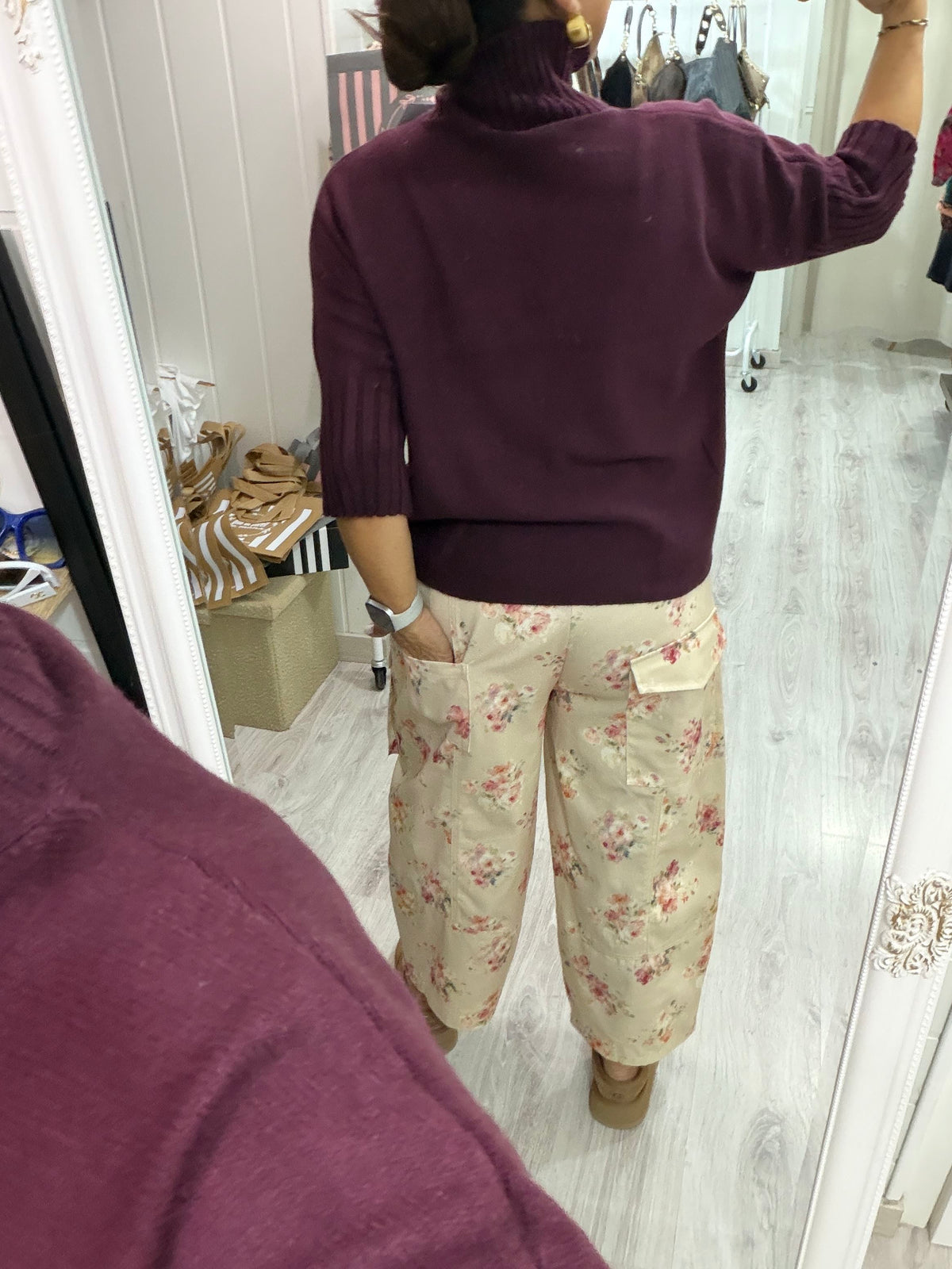 Pantalón cargo floral