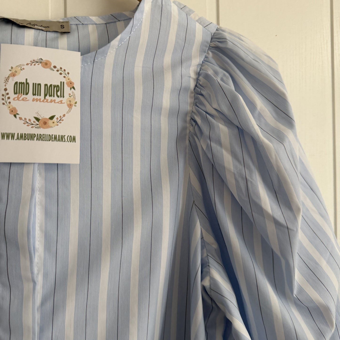 Blusa Lolita rayas azul cielo