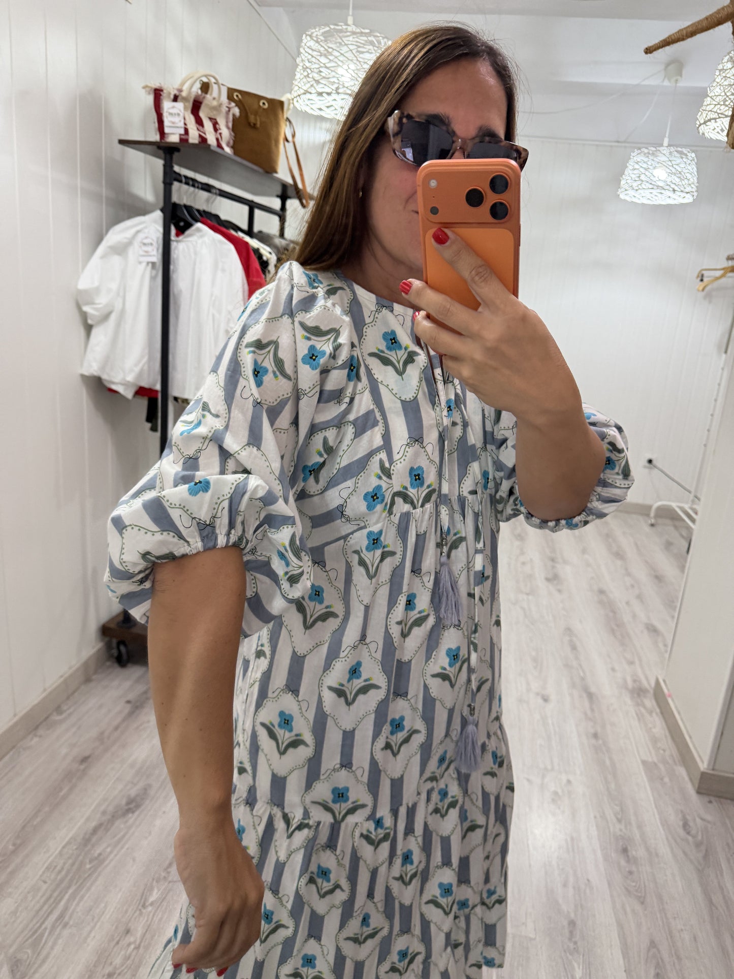 Vestido Salma gris nomeolvides