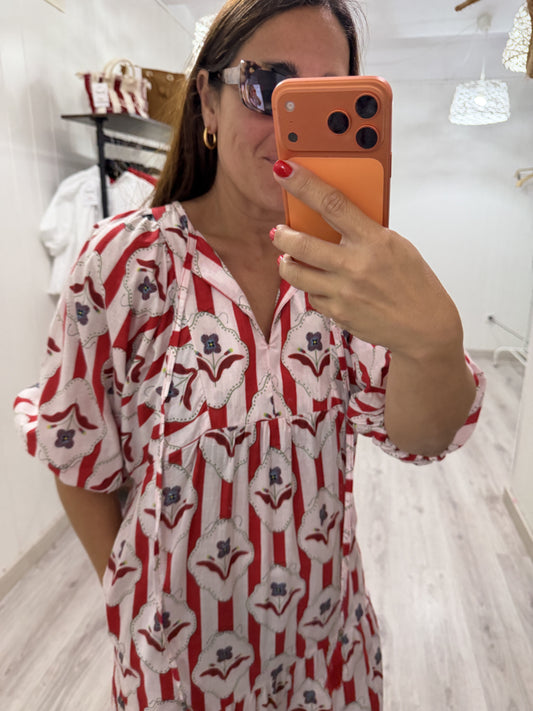 Vestido Salma rojo nomeolvides