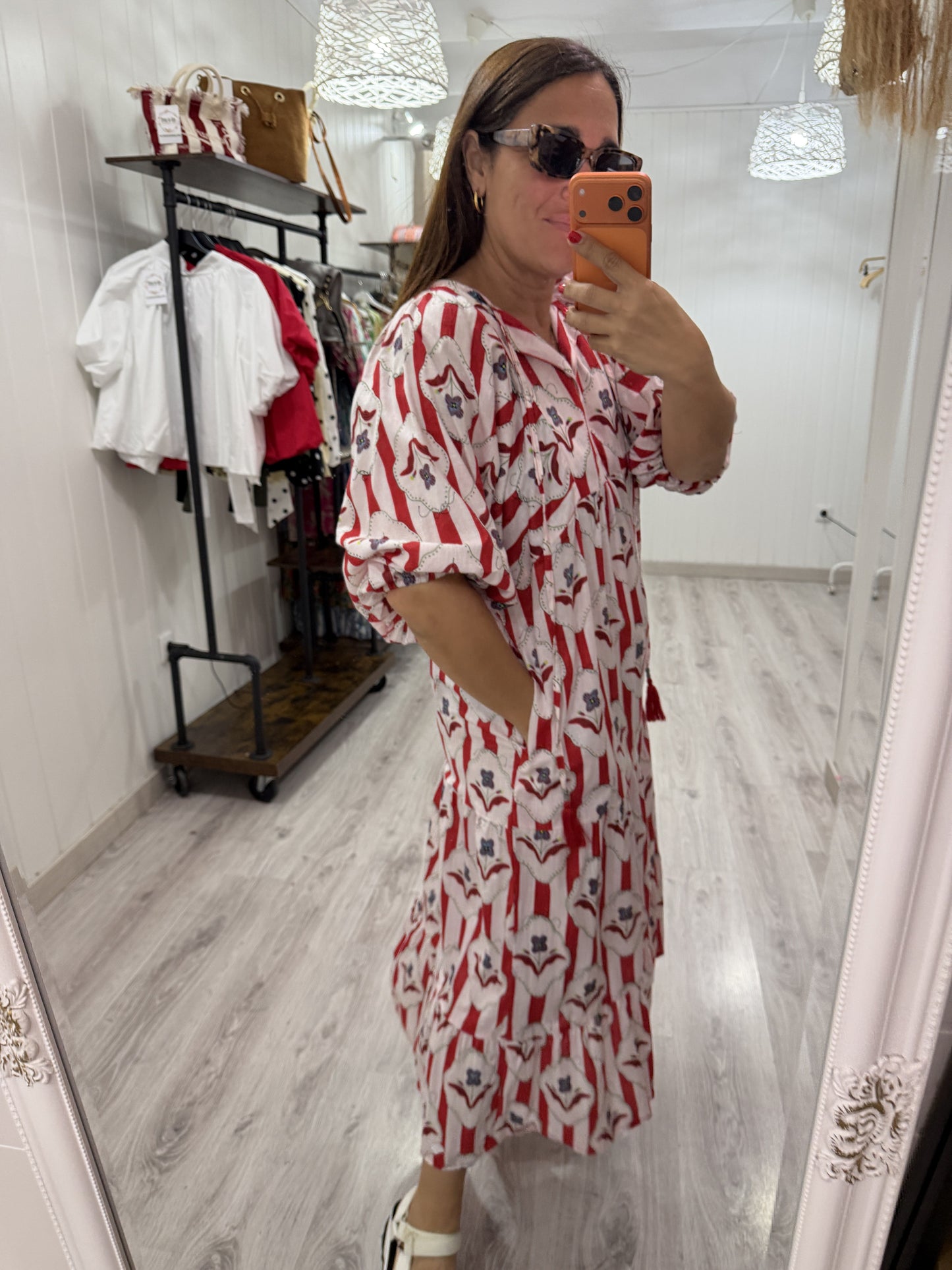 Vestido Salma rojo nomeolvides