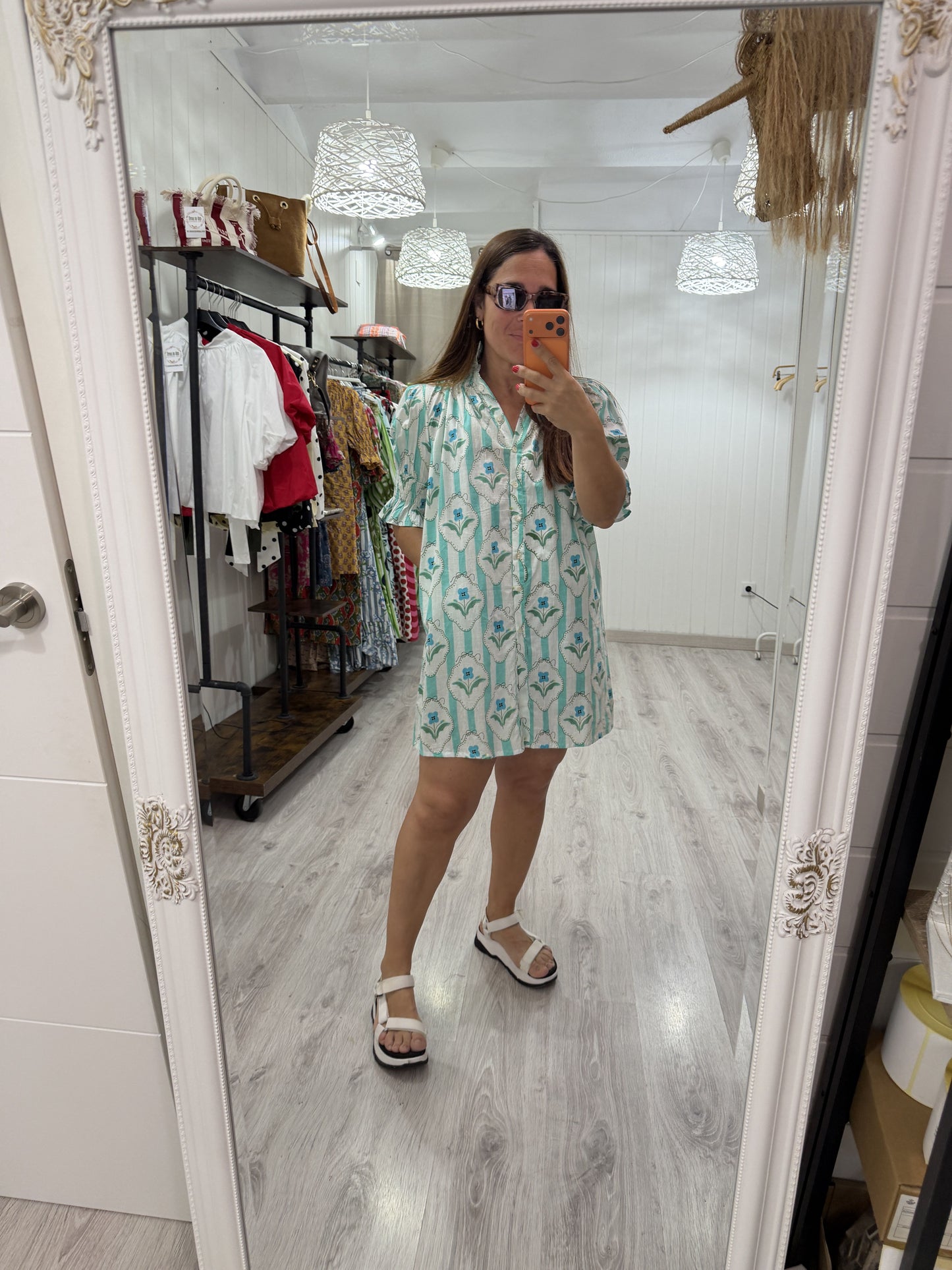 Vestido Sira corto · turquesa nomeolvides