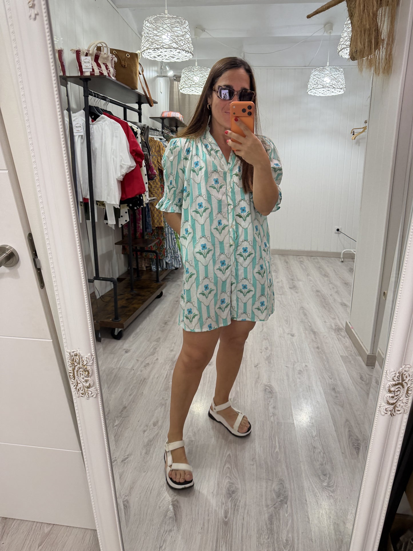 Vestido Sira corto · turquesa nomeolvides