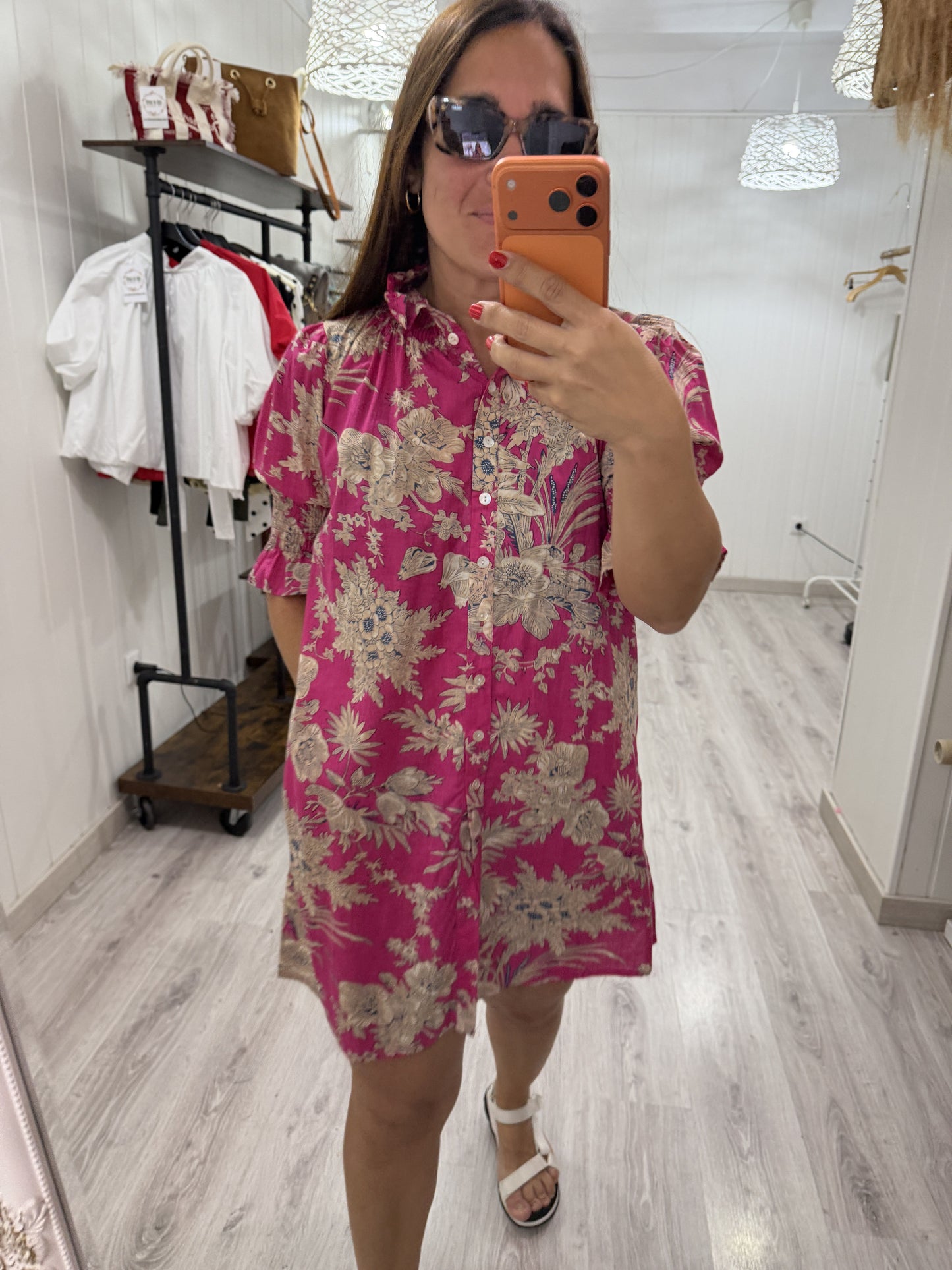 Vestido Sira corto · fucsia