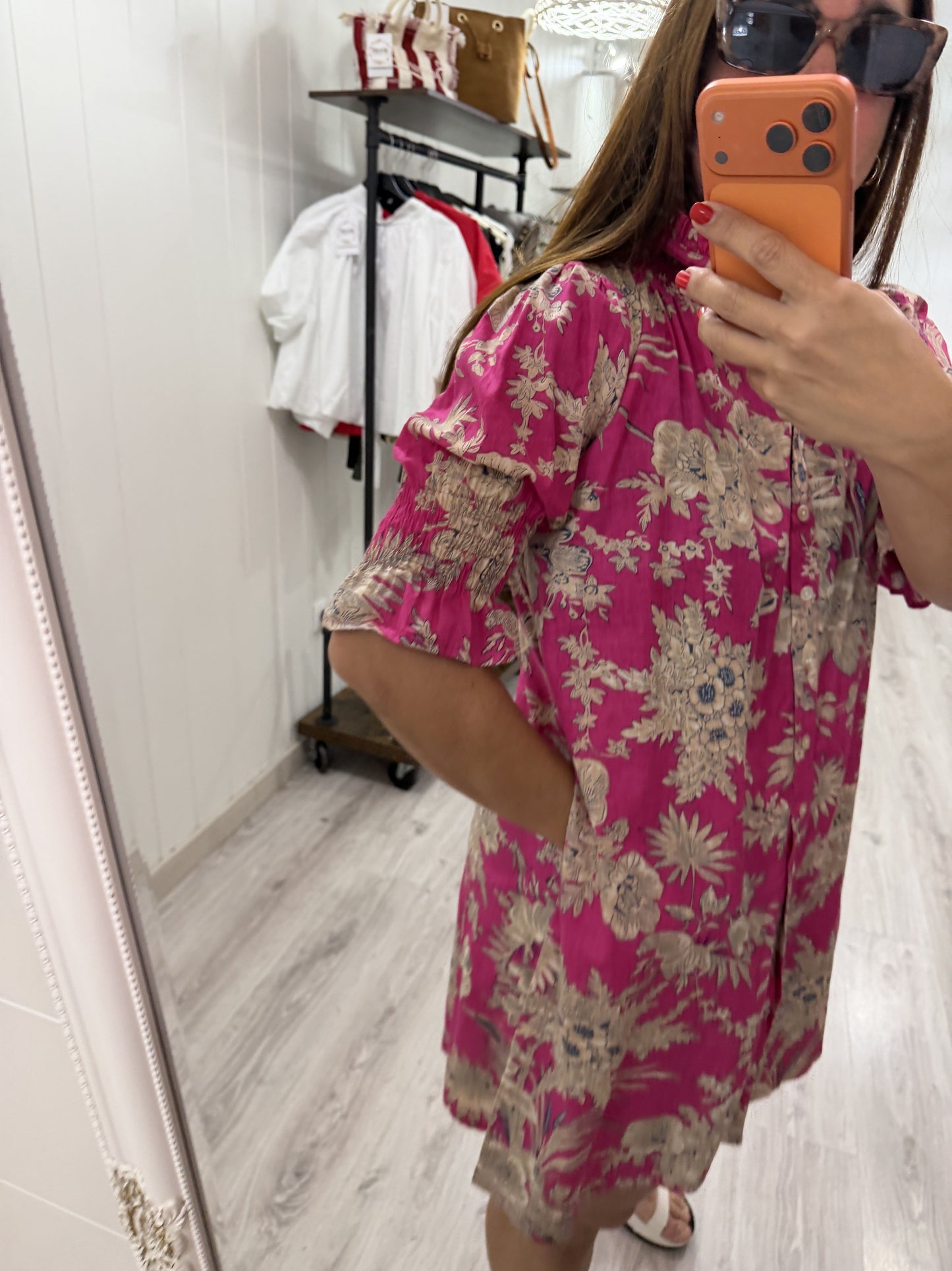 Vestido Sira corto · fucsia