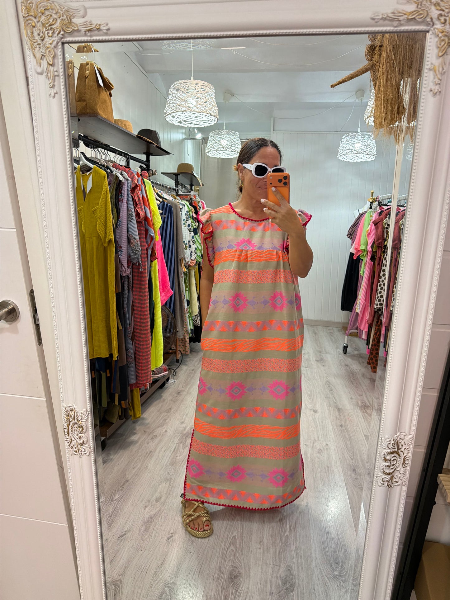 Vestido Mexicano Jalisco fluor