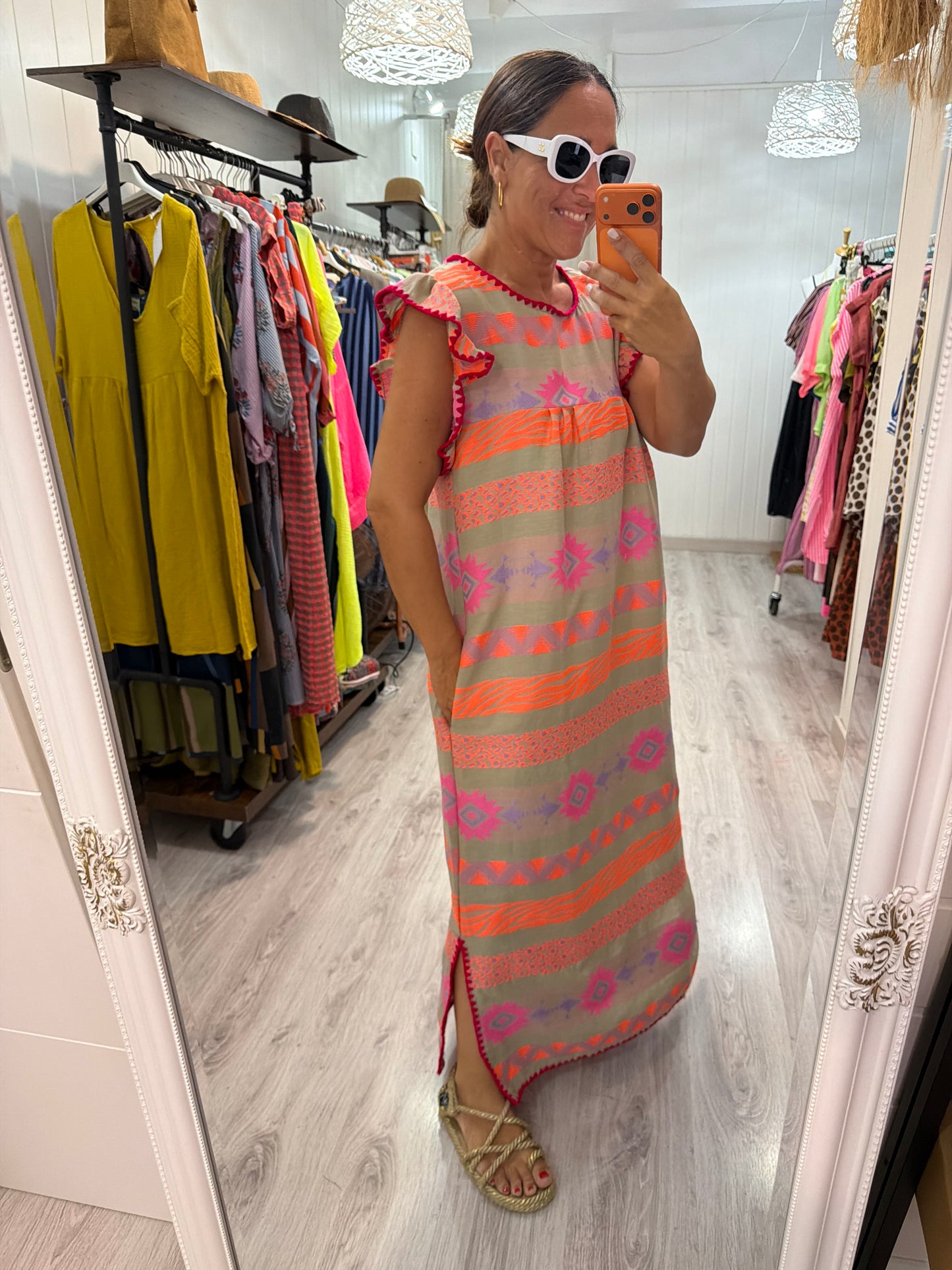 Vestido Mexicano Jalisco fluor