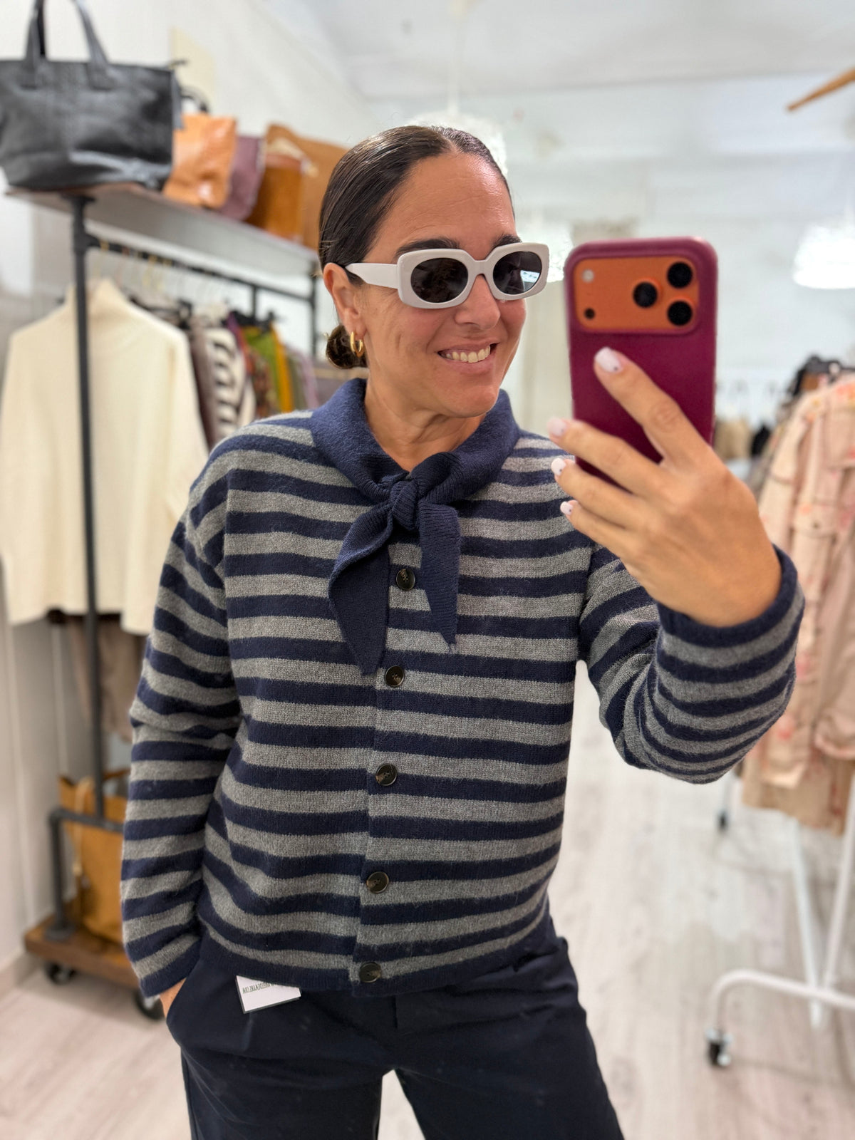 Jersei Chaqueta Marsella marino y gris