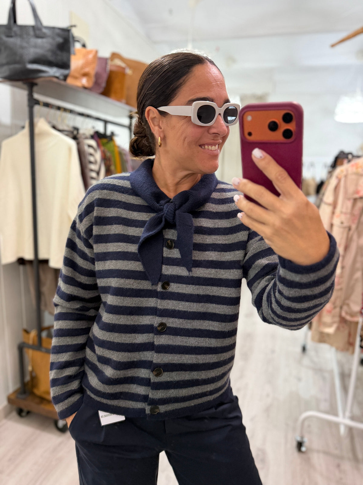 Jersei Chaqueta Marsella marino y gris