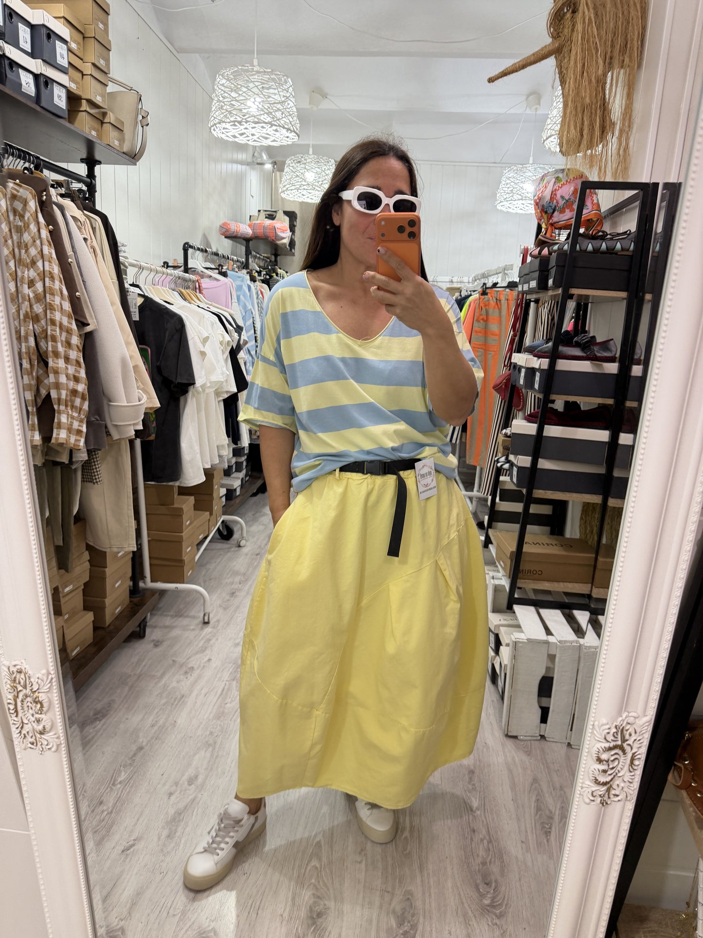 Falda Fuji Spring amarillo
