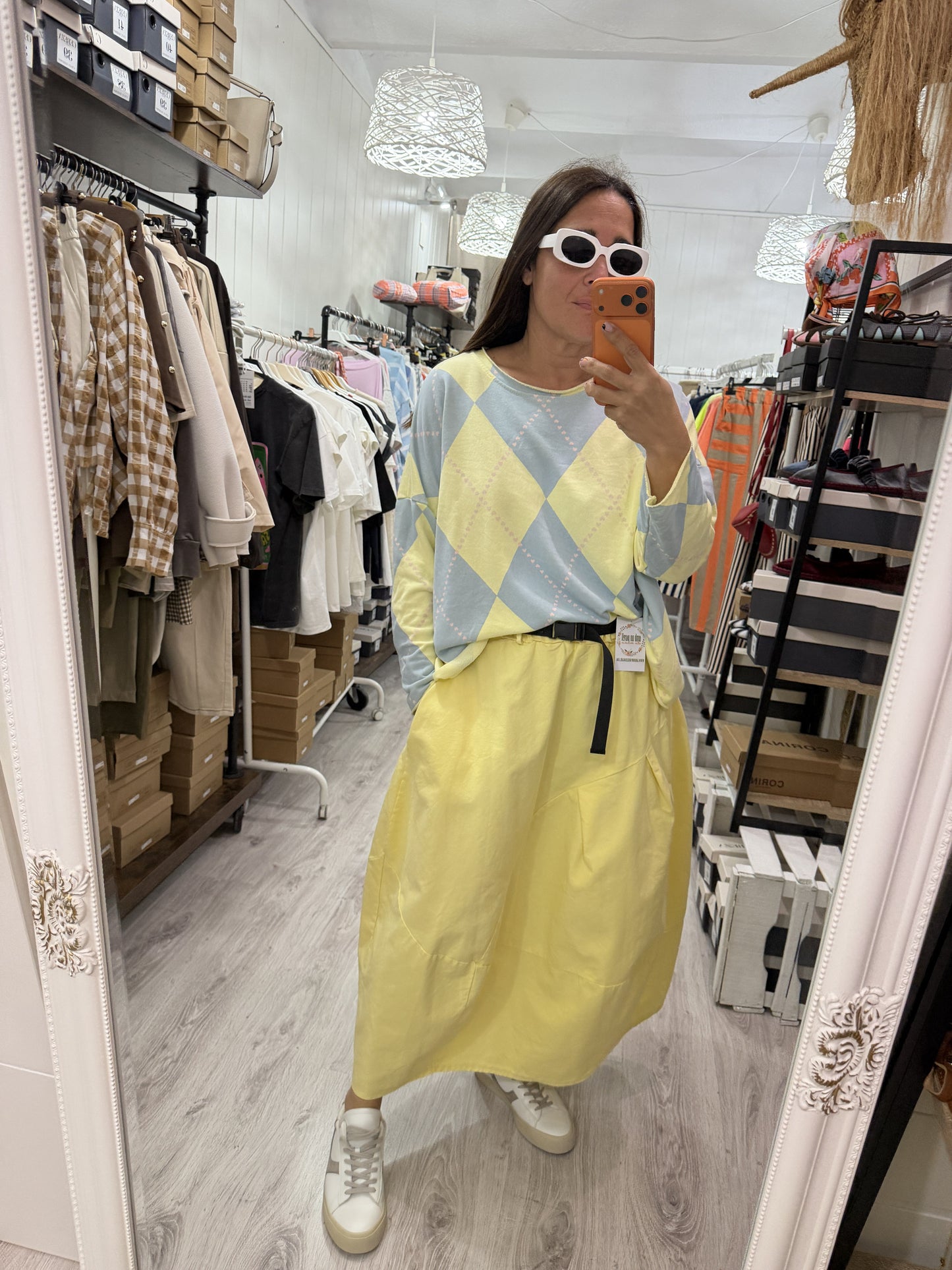 Falda Fuji Spring amarillo