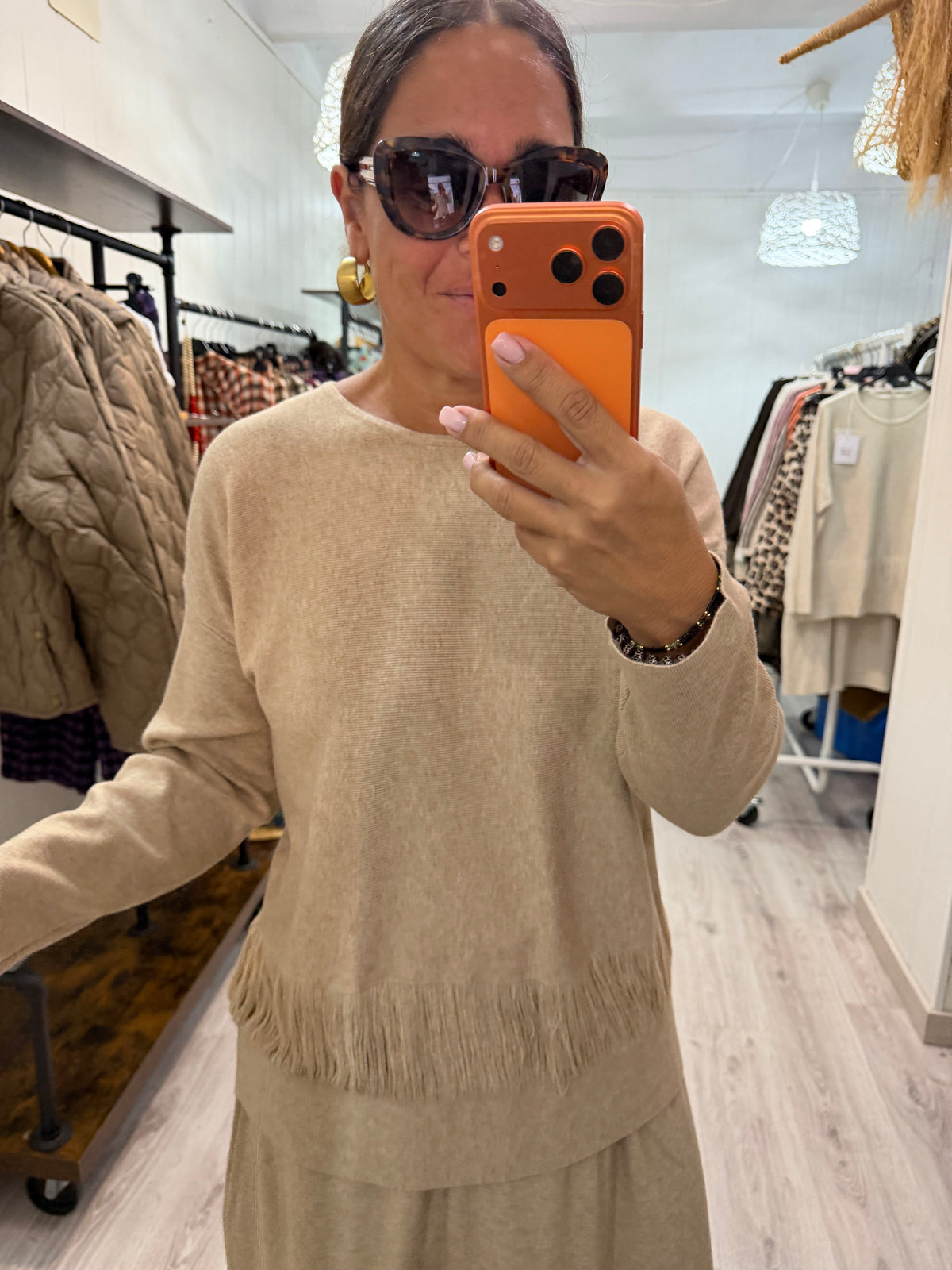 Conjunto Saia tostado