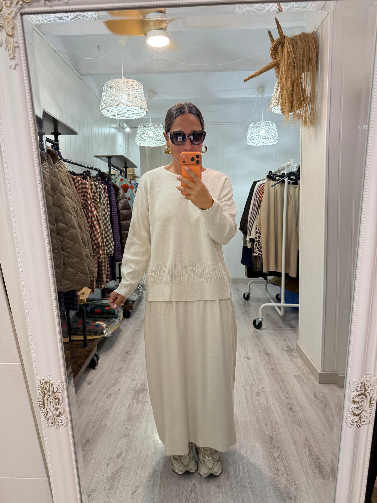 Conjunto Saia Marfil