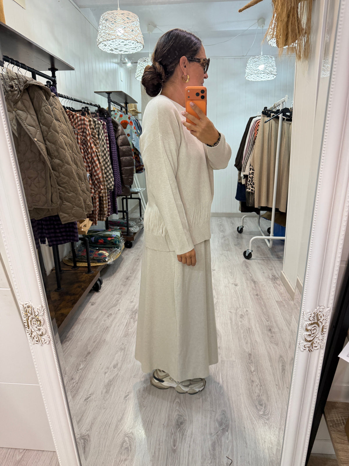 Conjunto Saia Marfil