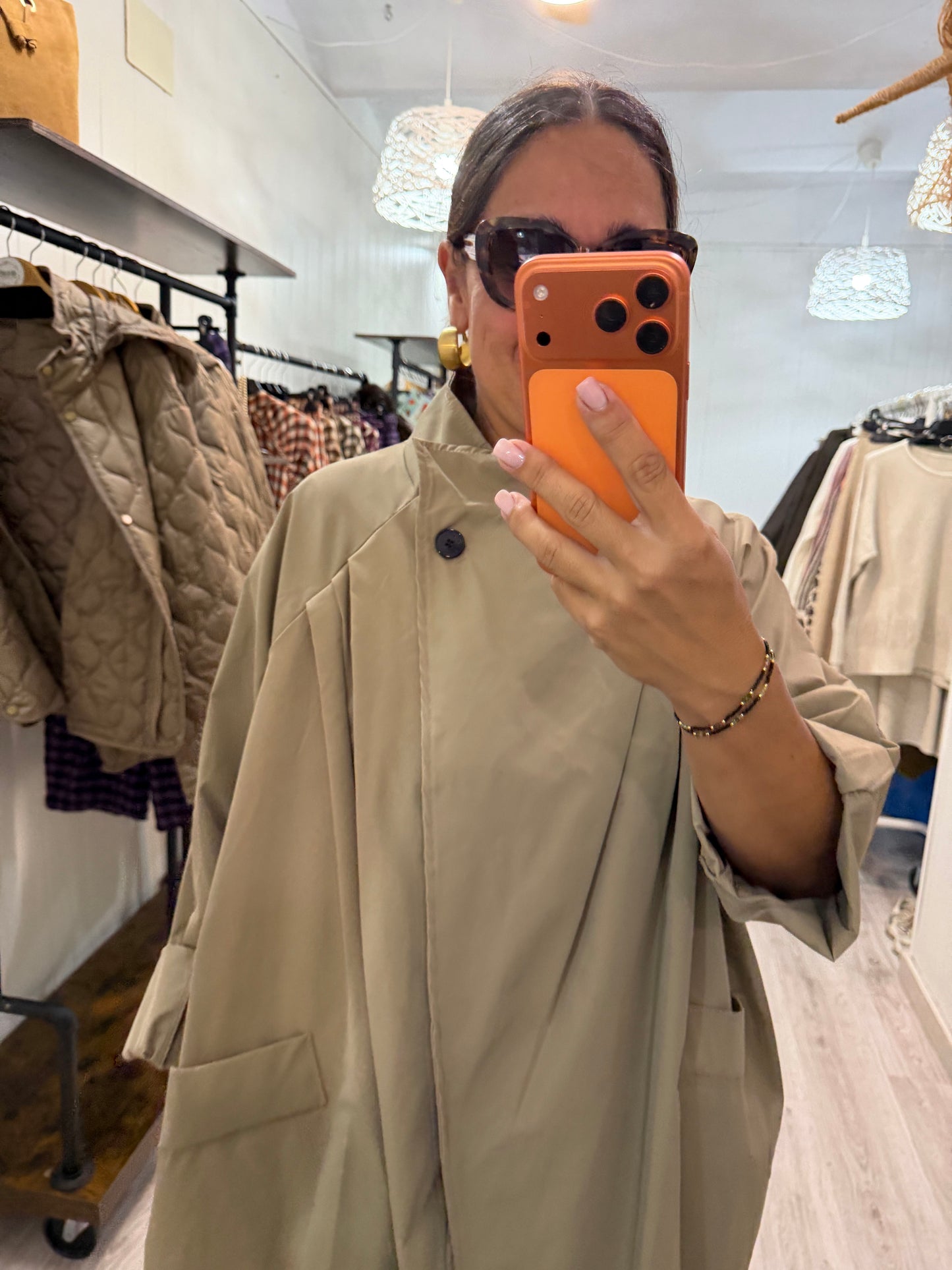 Gabardina Kokoro oversize camel