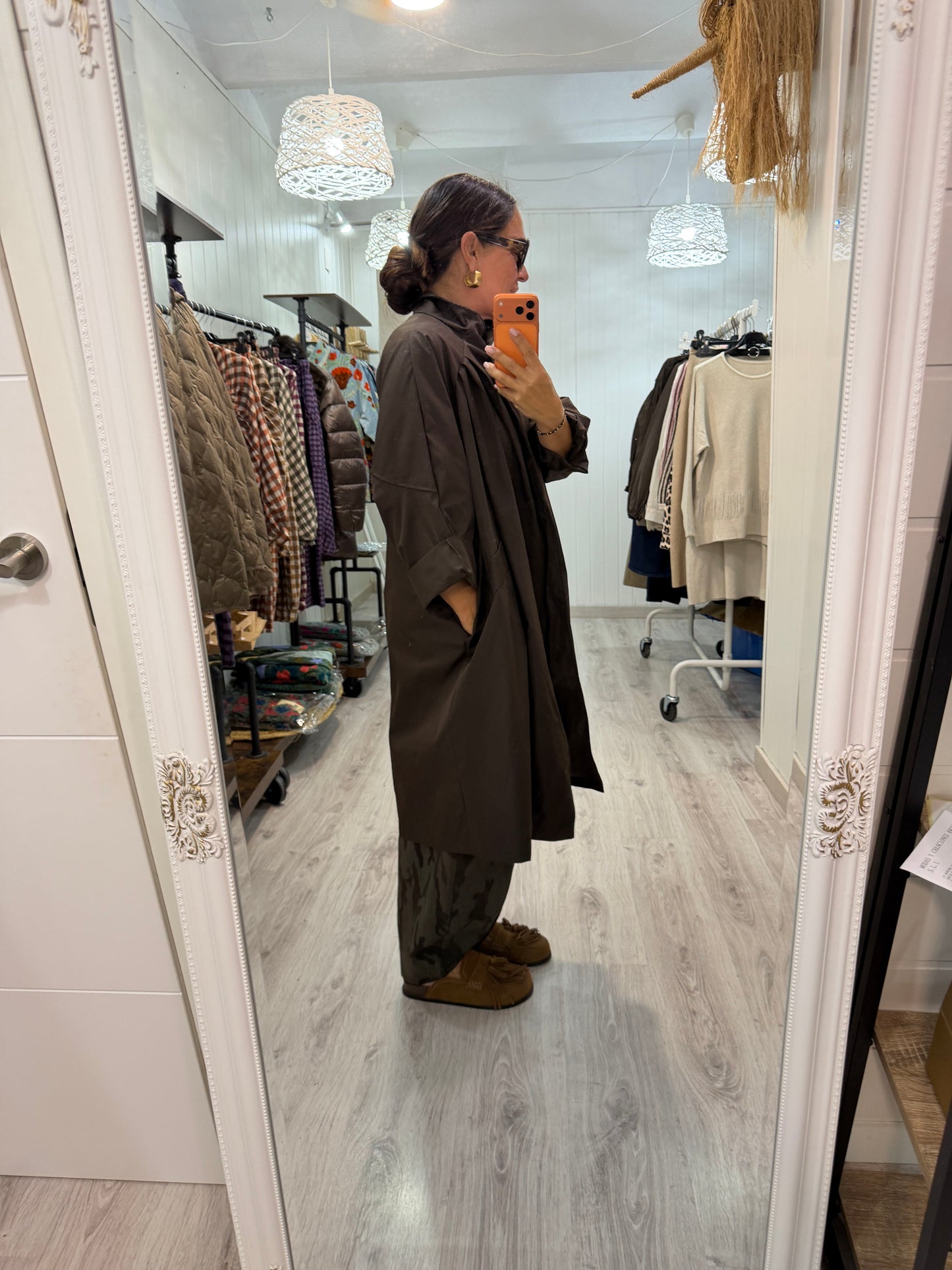 Gabardina Kokoro oversize chocolate
