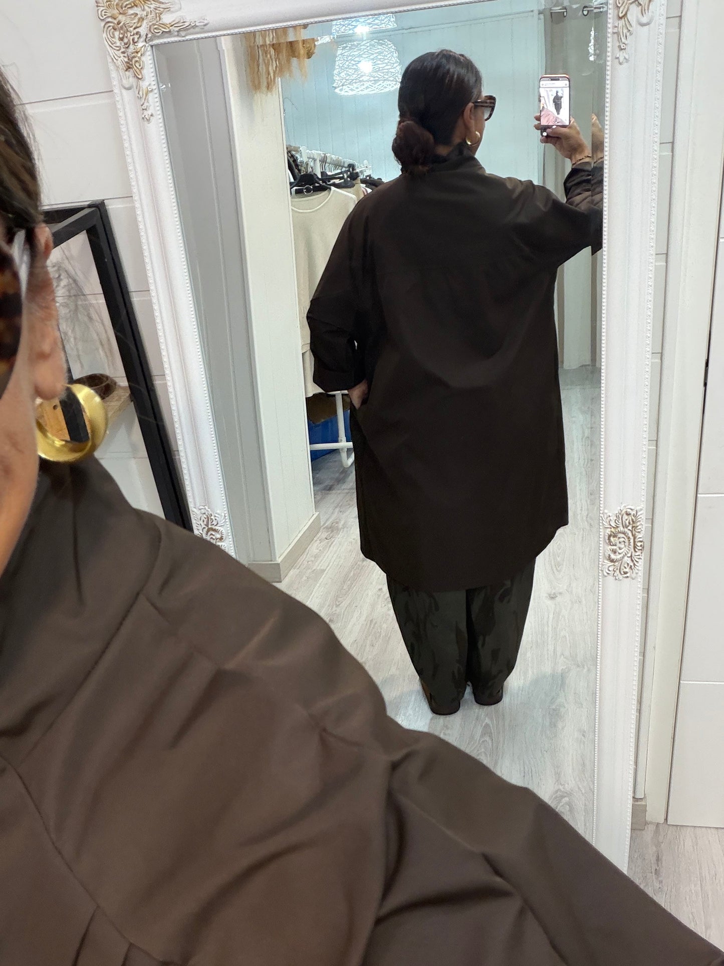 Gabardina Kokoro oversize chocolate