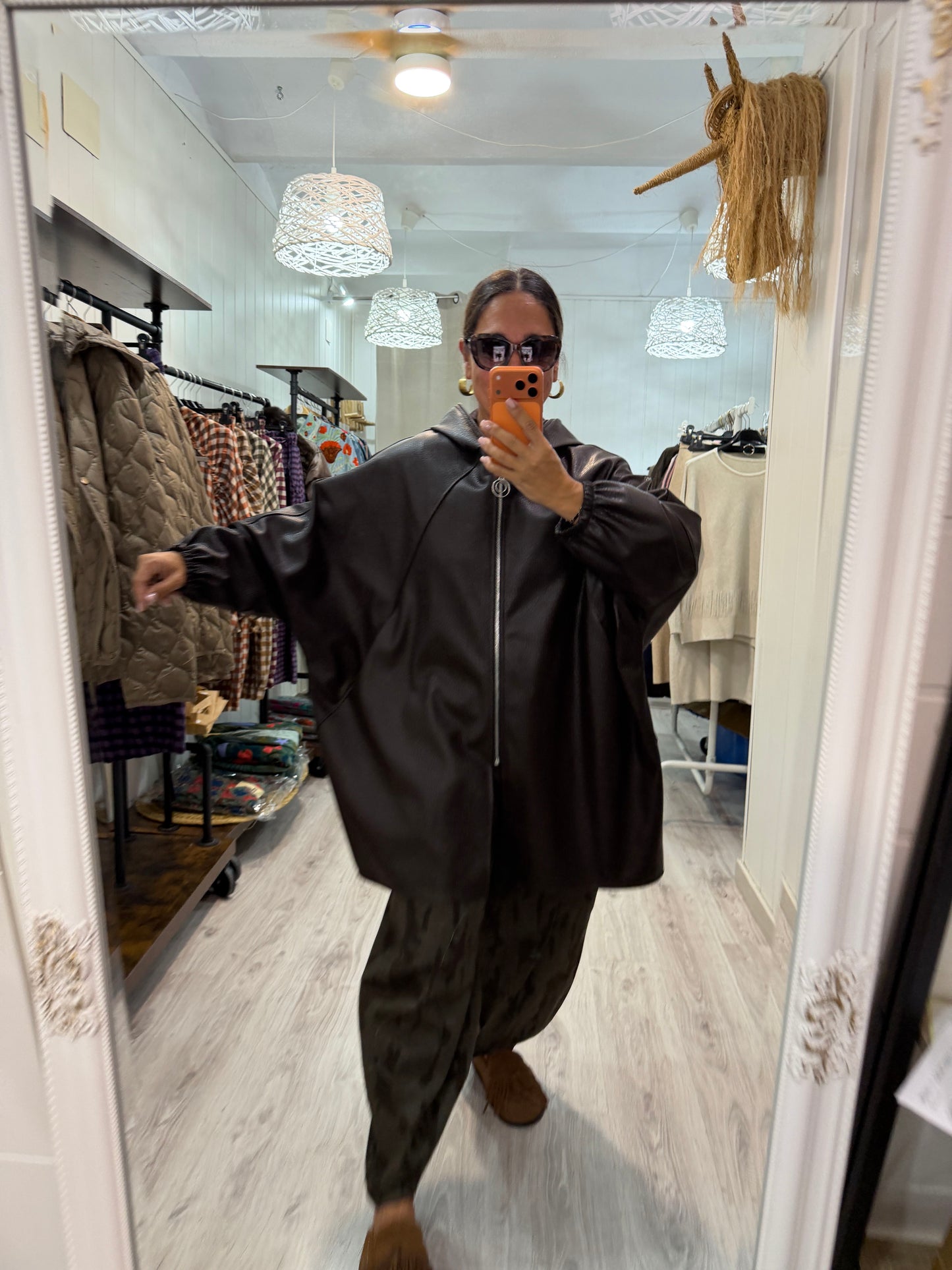 Parka Nagasaki ecopiel chocolate