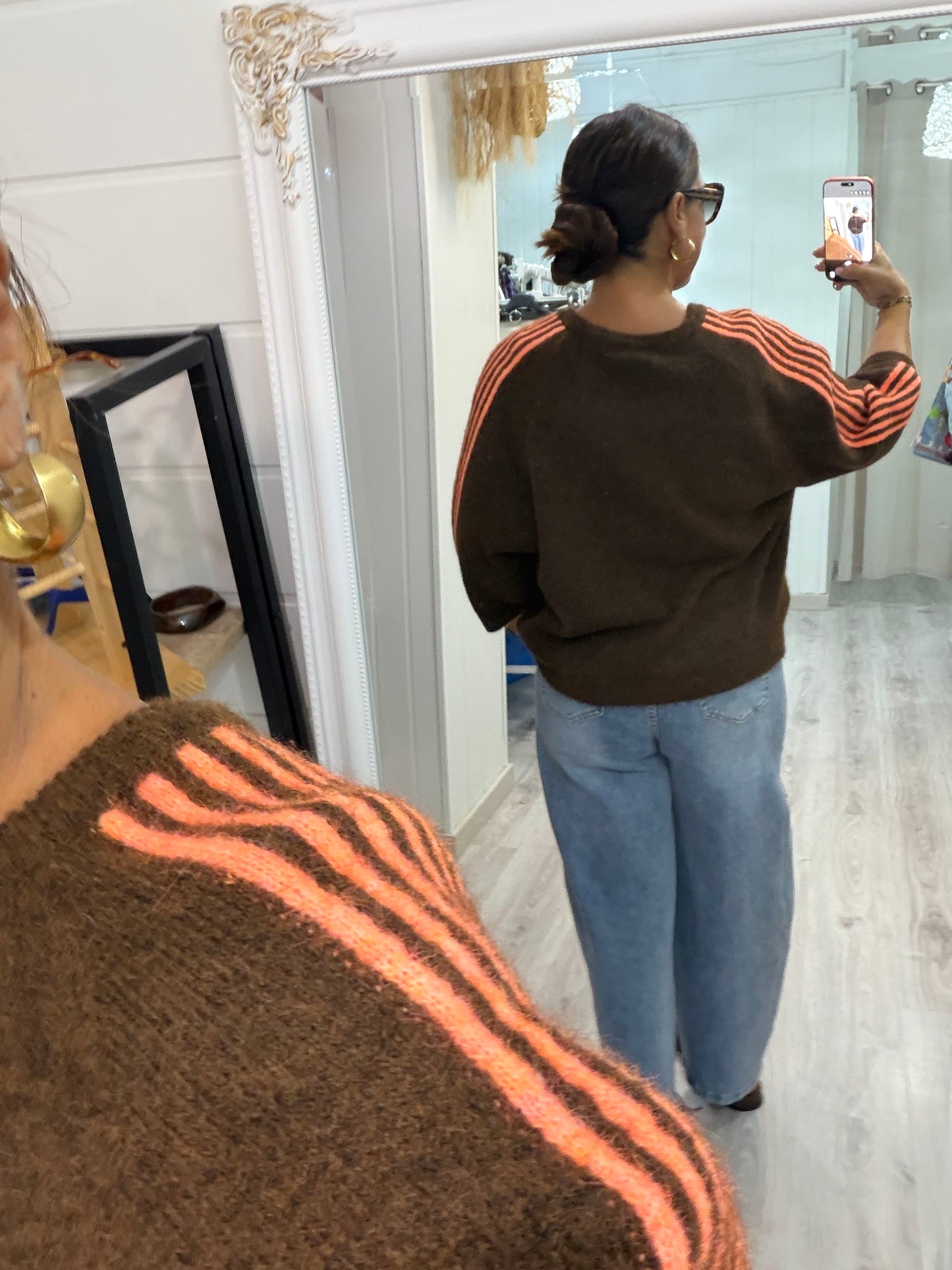 Jersei Good Vibes Chocolate y naranja fluor