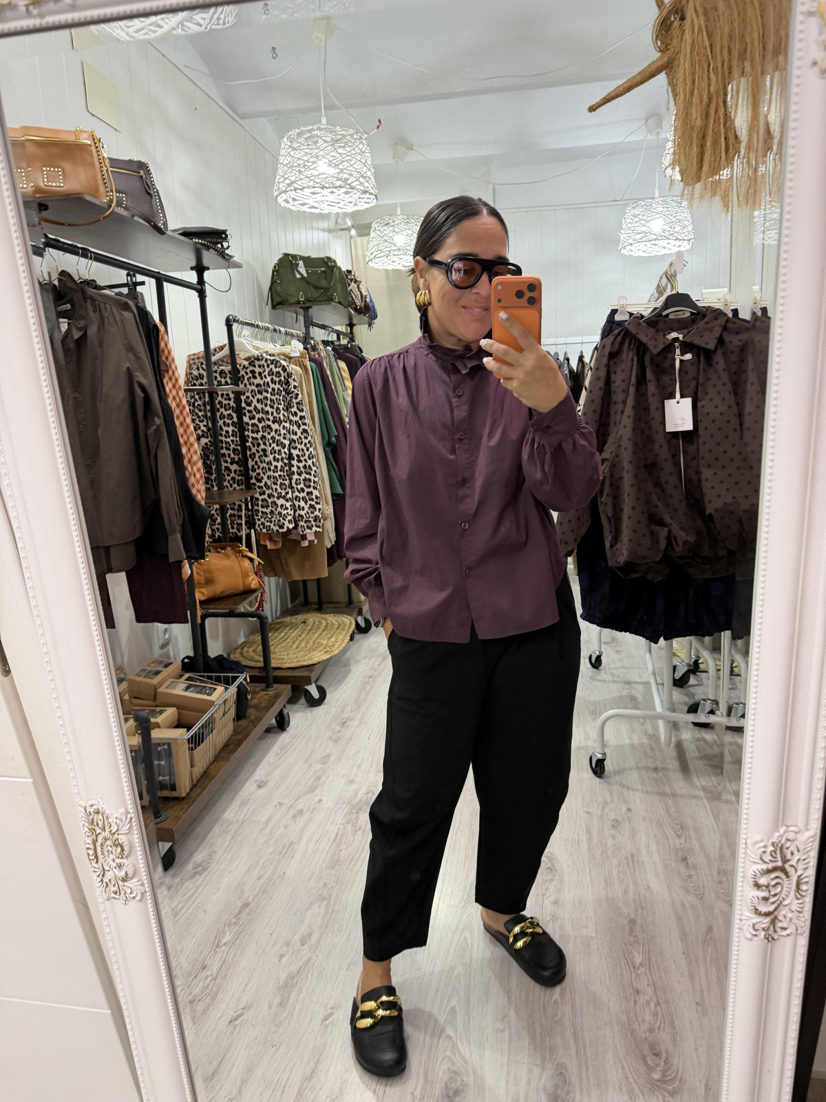 Camisa Mai berenjena