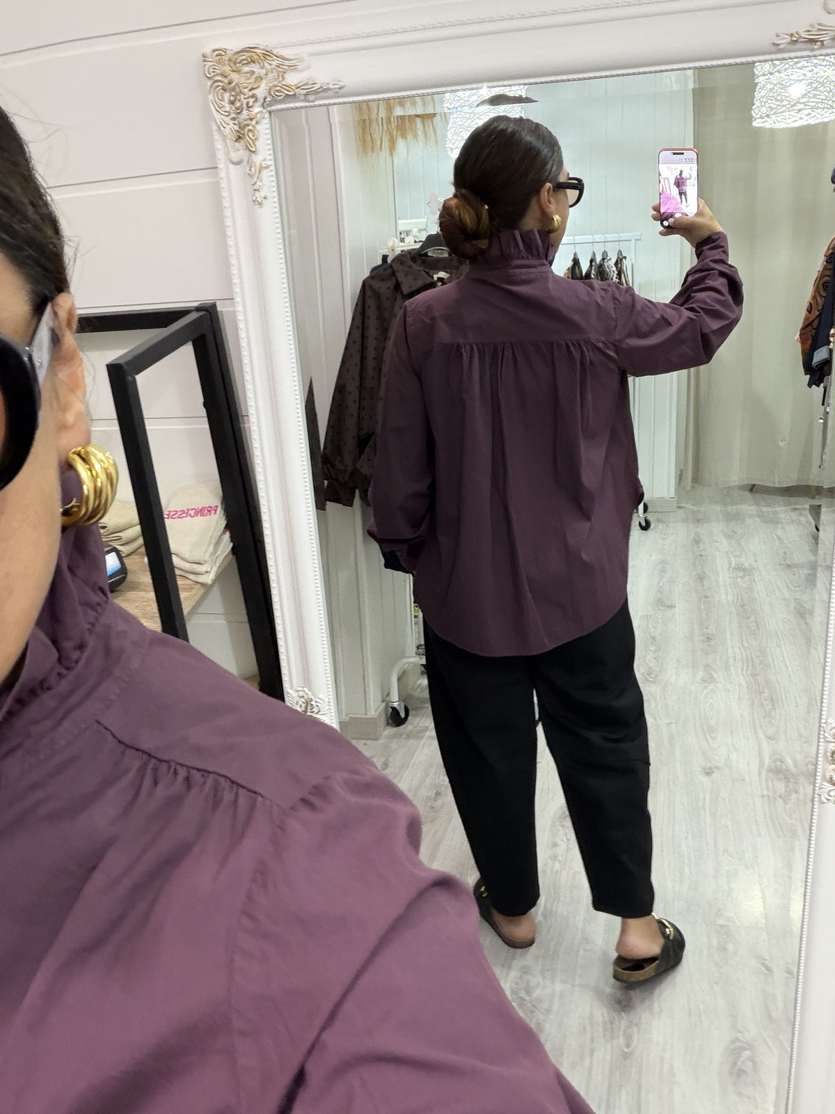 Camisa Mai berenjena