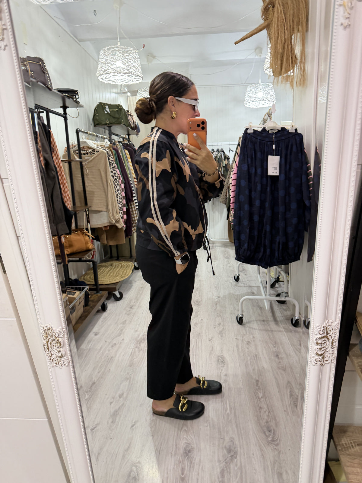 Chaqueta Bomber retro camuflaje negro