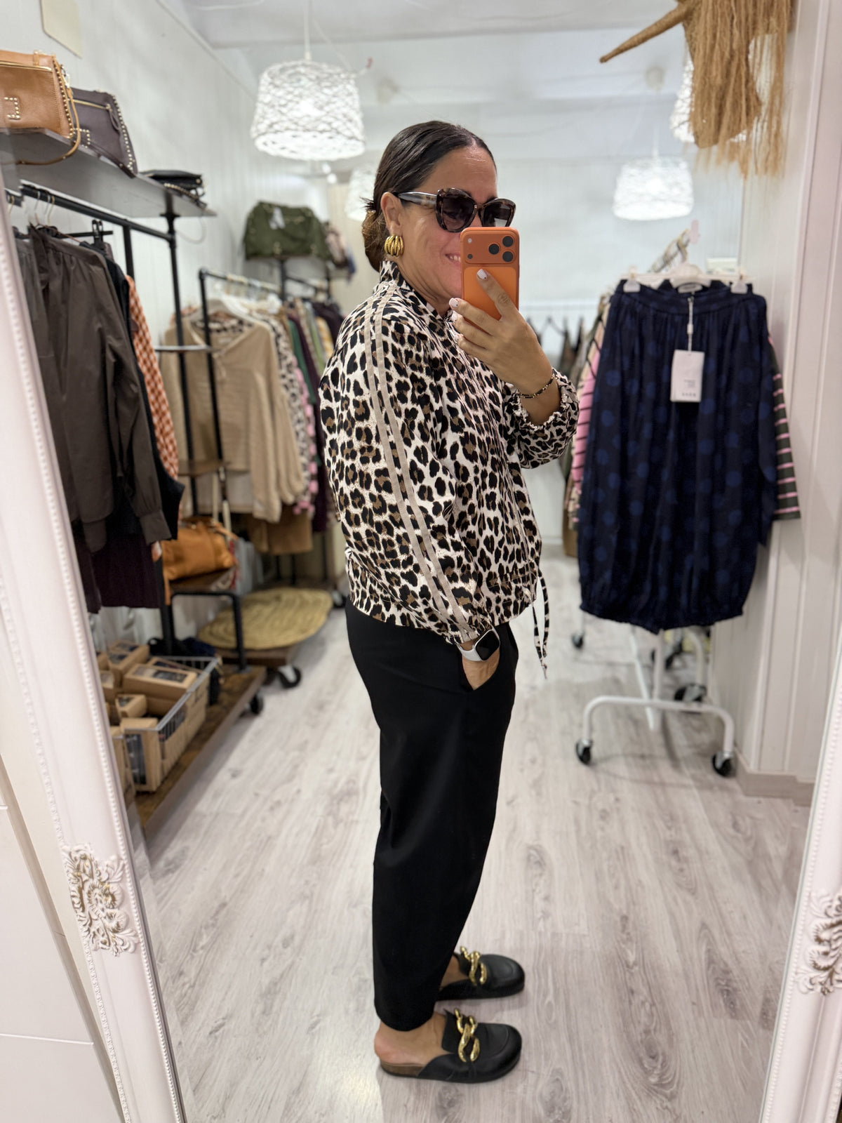 Chaqueta Bomber retro leopardo