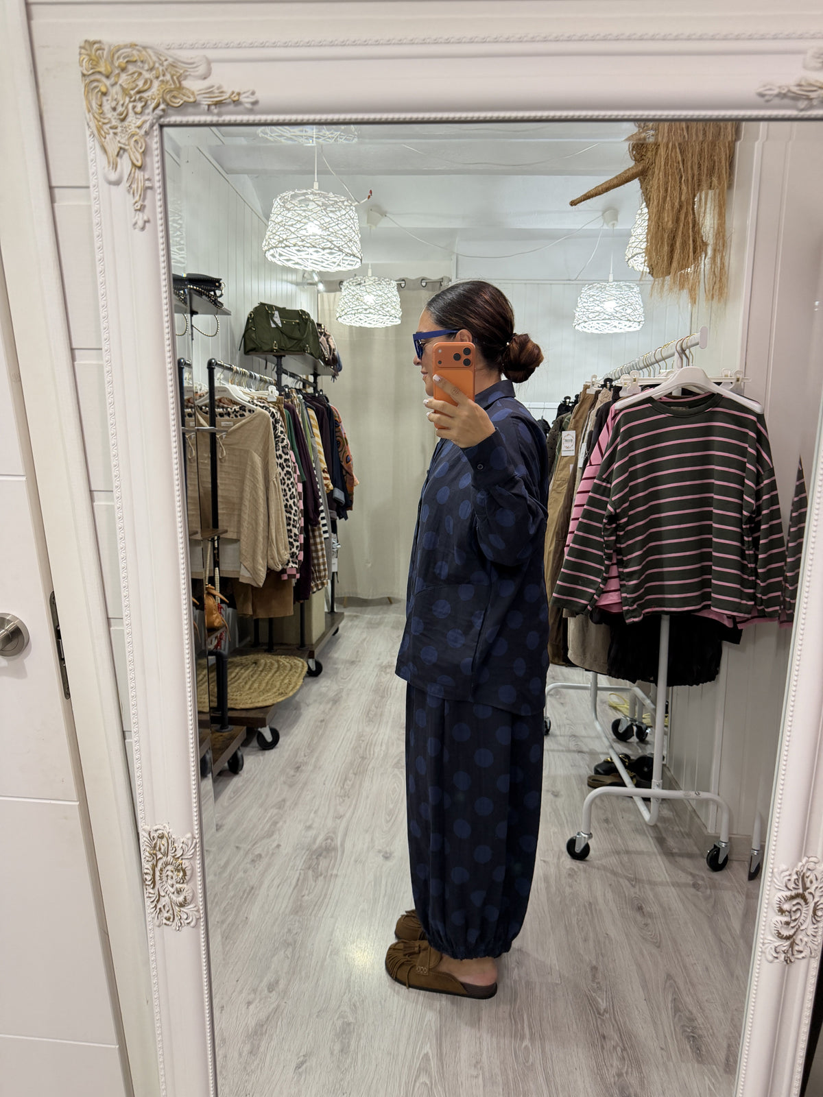 Conjunto Mika topos azul marino