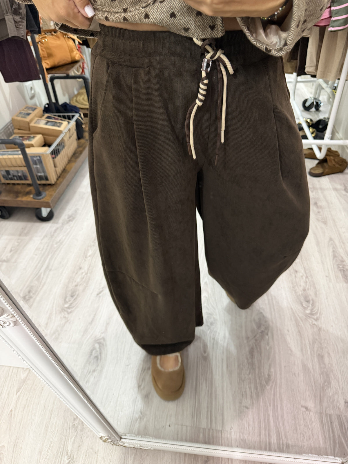 Chaqueta Tweed corazones camel