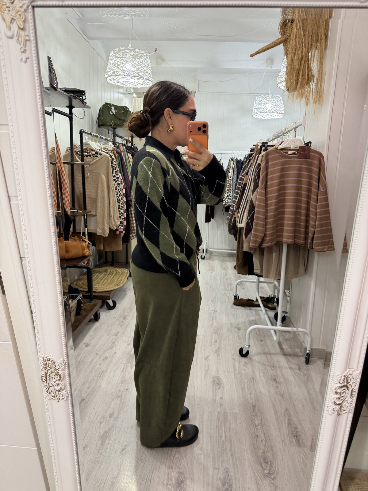 Pantalón Jogger Balloon micropana suave kaki