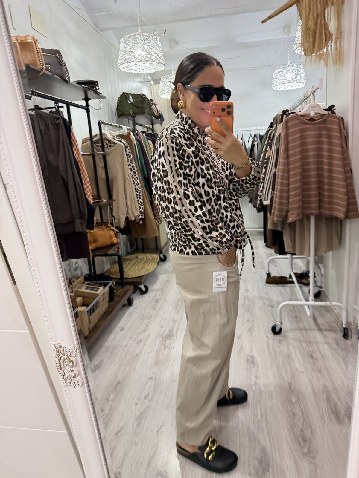 Chaqueta Bomber retro leopardo