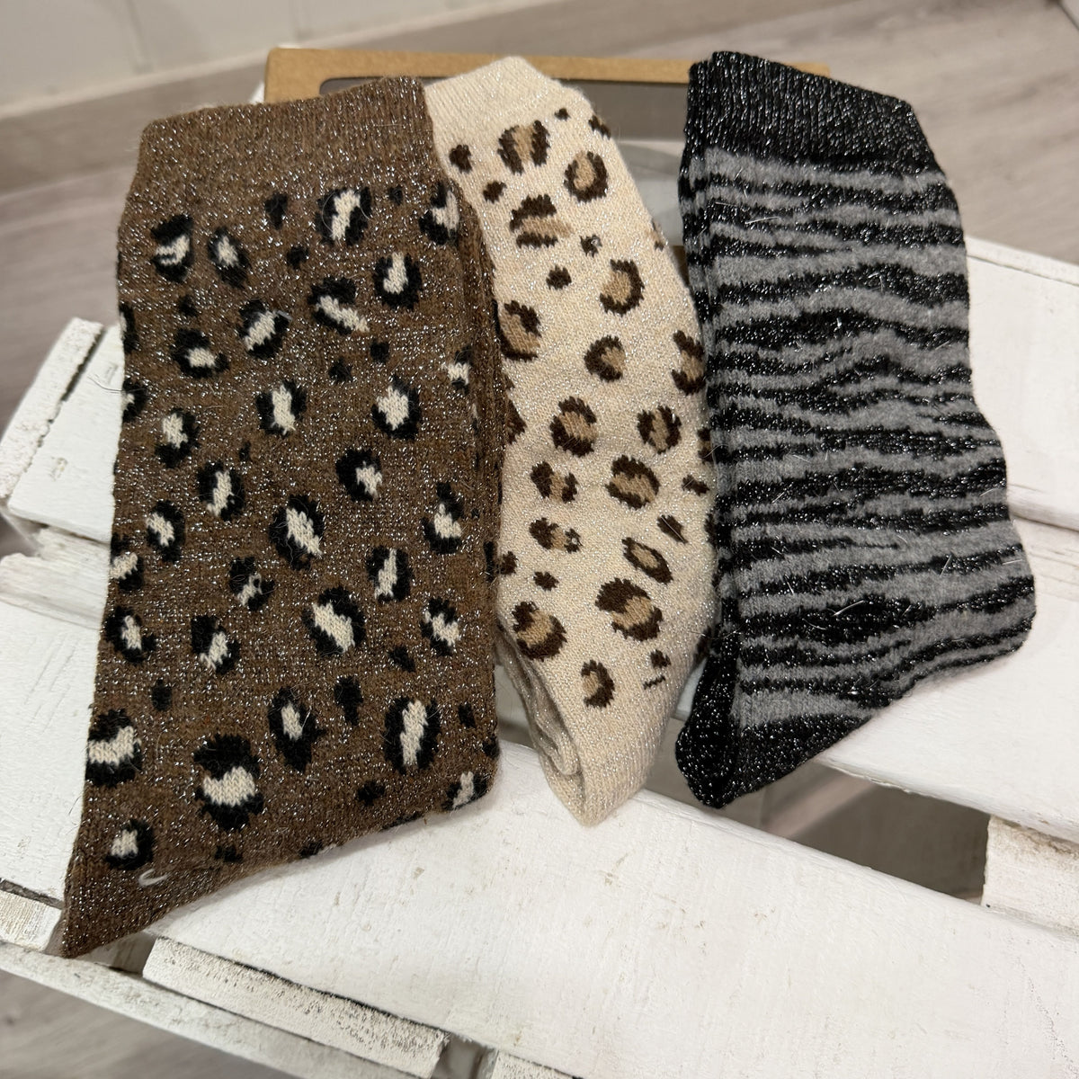 Pack 3 calcetines animal print brilli