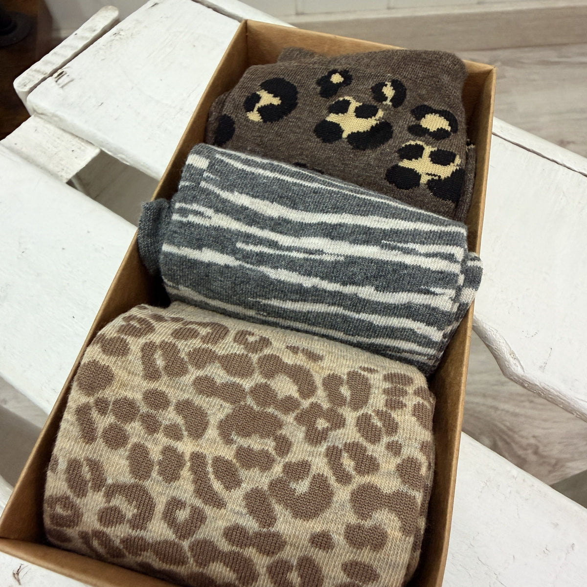 Pack 3 calcetines animal print algodón 1