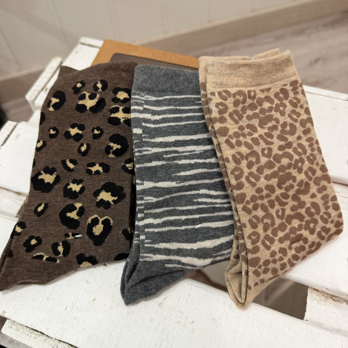 Pack 3 calcetines animal print algodón 1