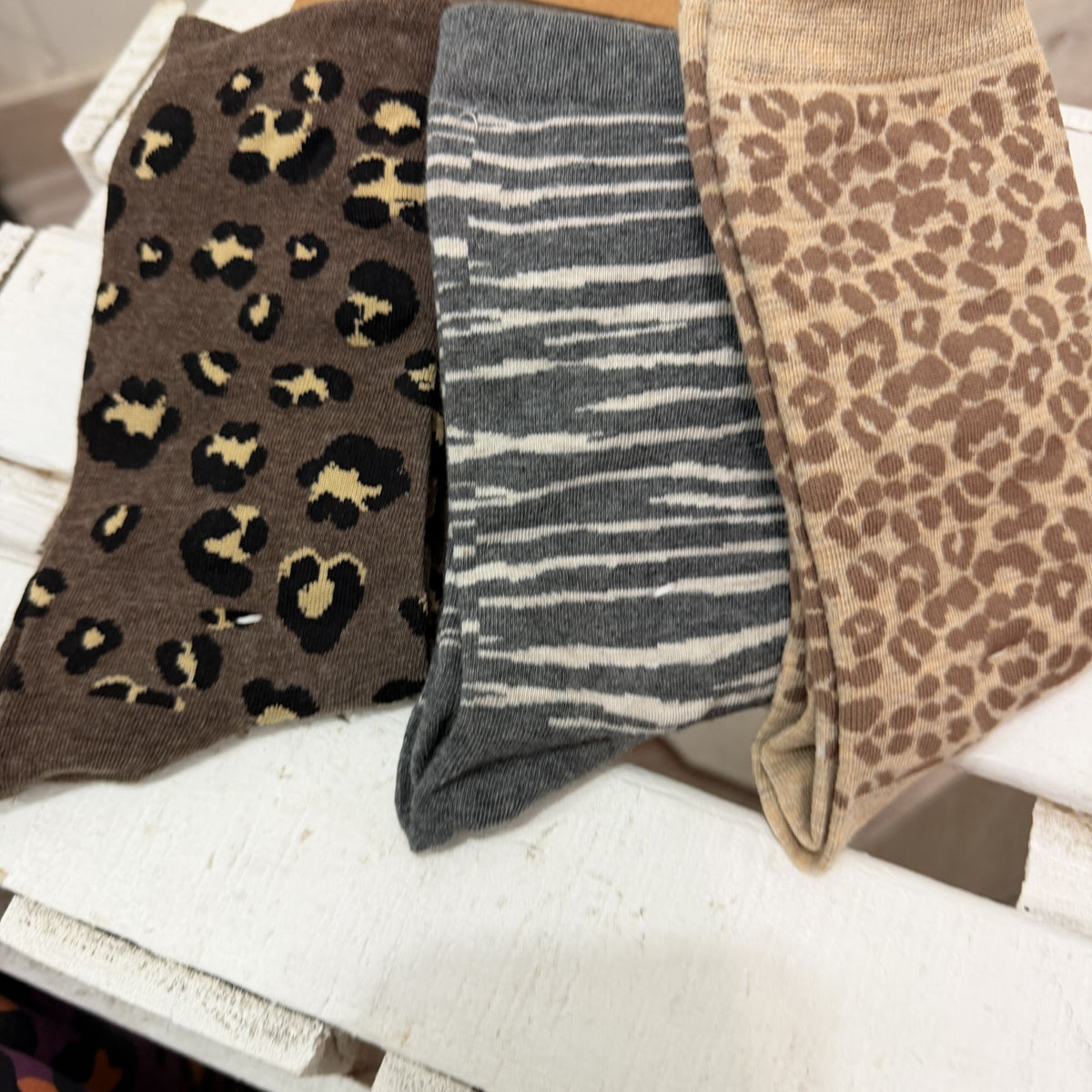 Pack 3 calcetines animal print algodón 1