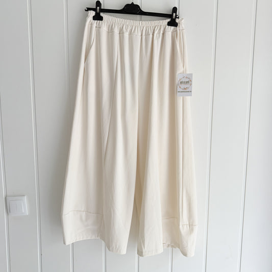 Pantalón Punto Roma balloon beige