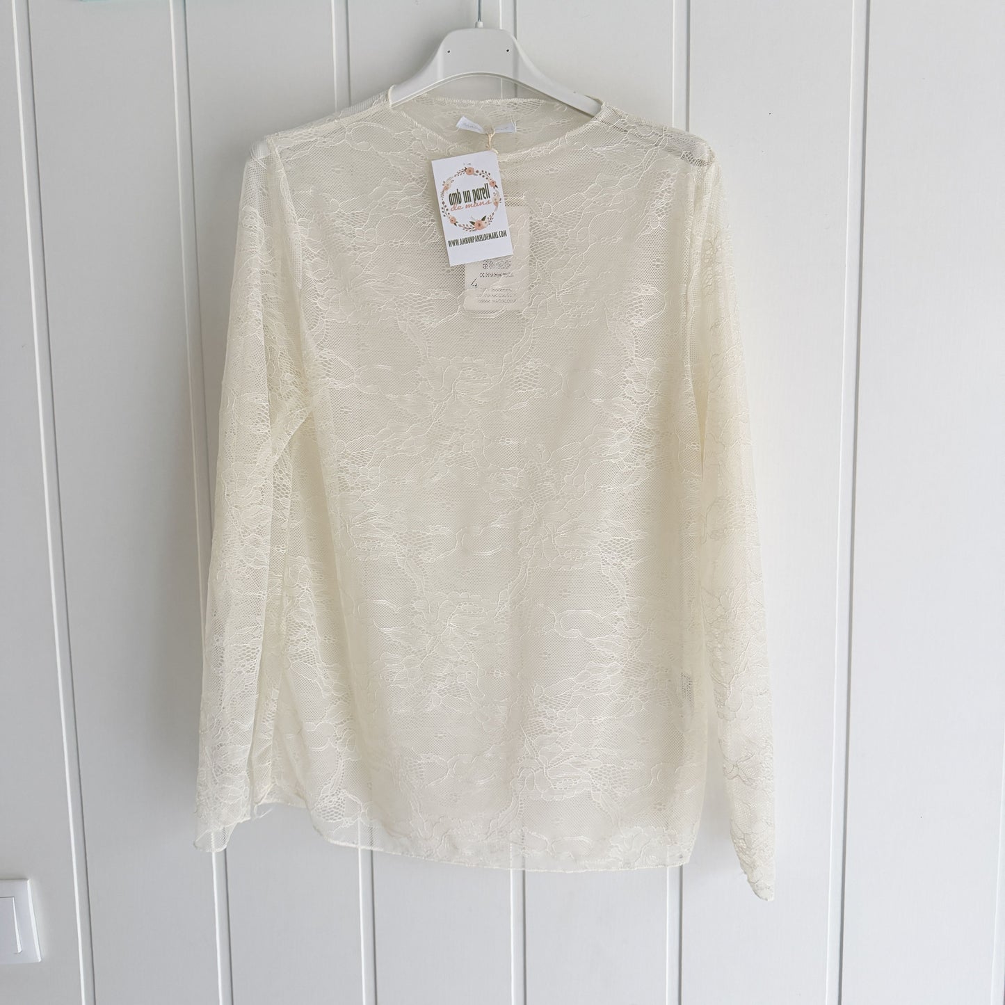 Camiseta Blonda beige