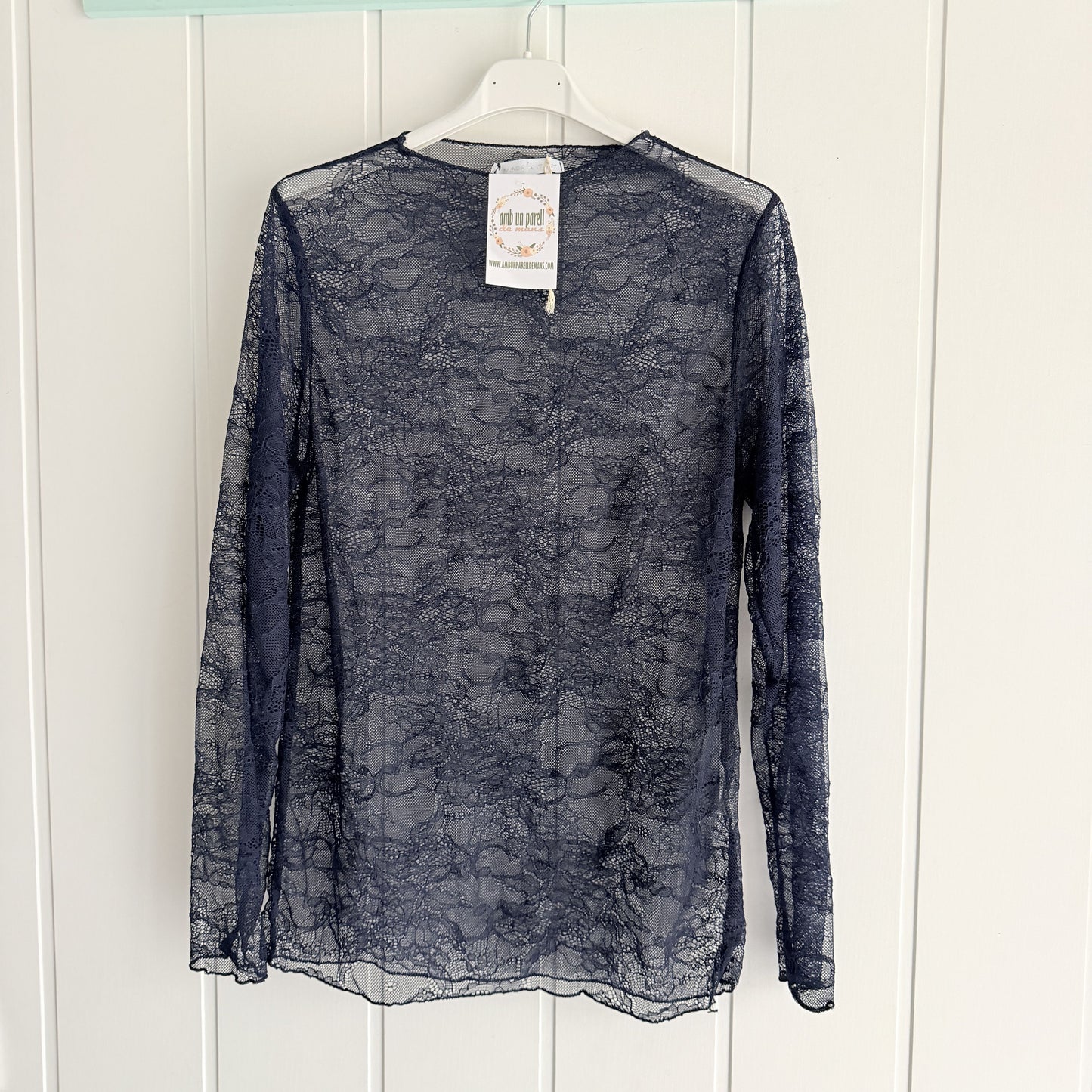 Camiseta Blonda azul marino