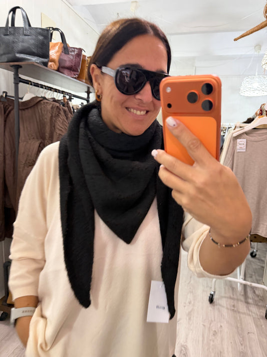 Bandana Lisboa calada punto suave negro