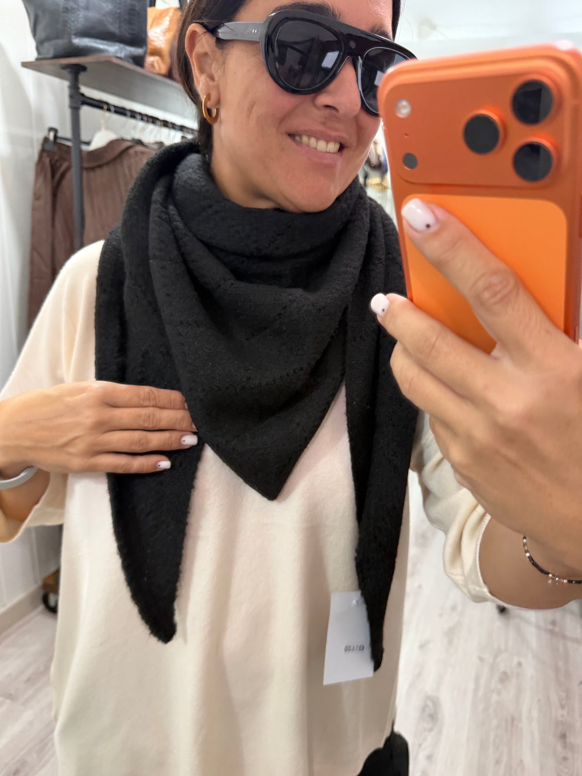 Bandana Lisboa calada punto suave negro