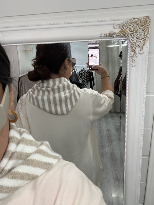 Bandana Donosti punto suave marfil y beige