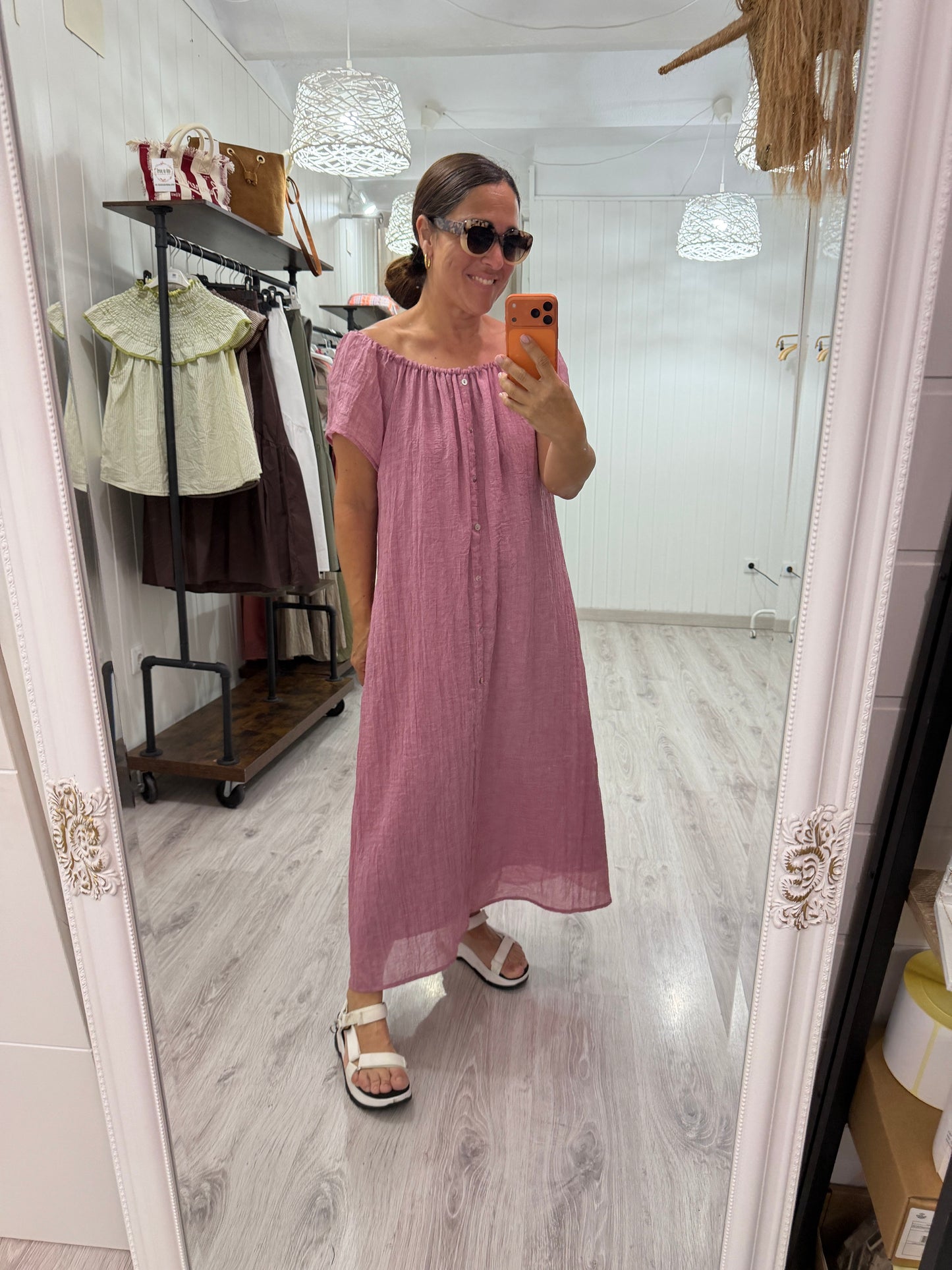 Vestido Natura burdeos