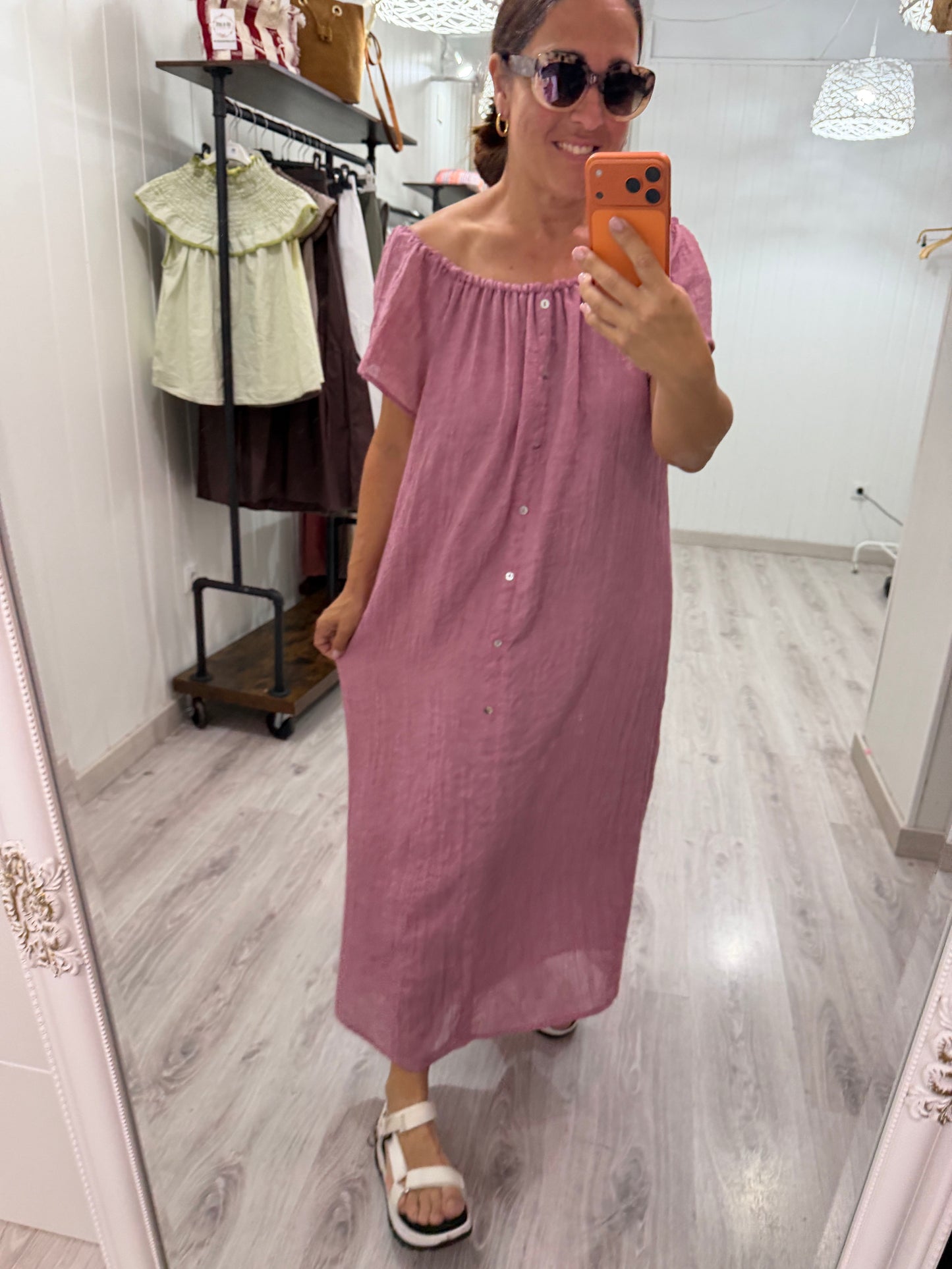 Vestido Natura burdeos