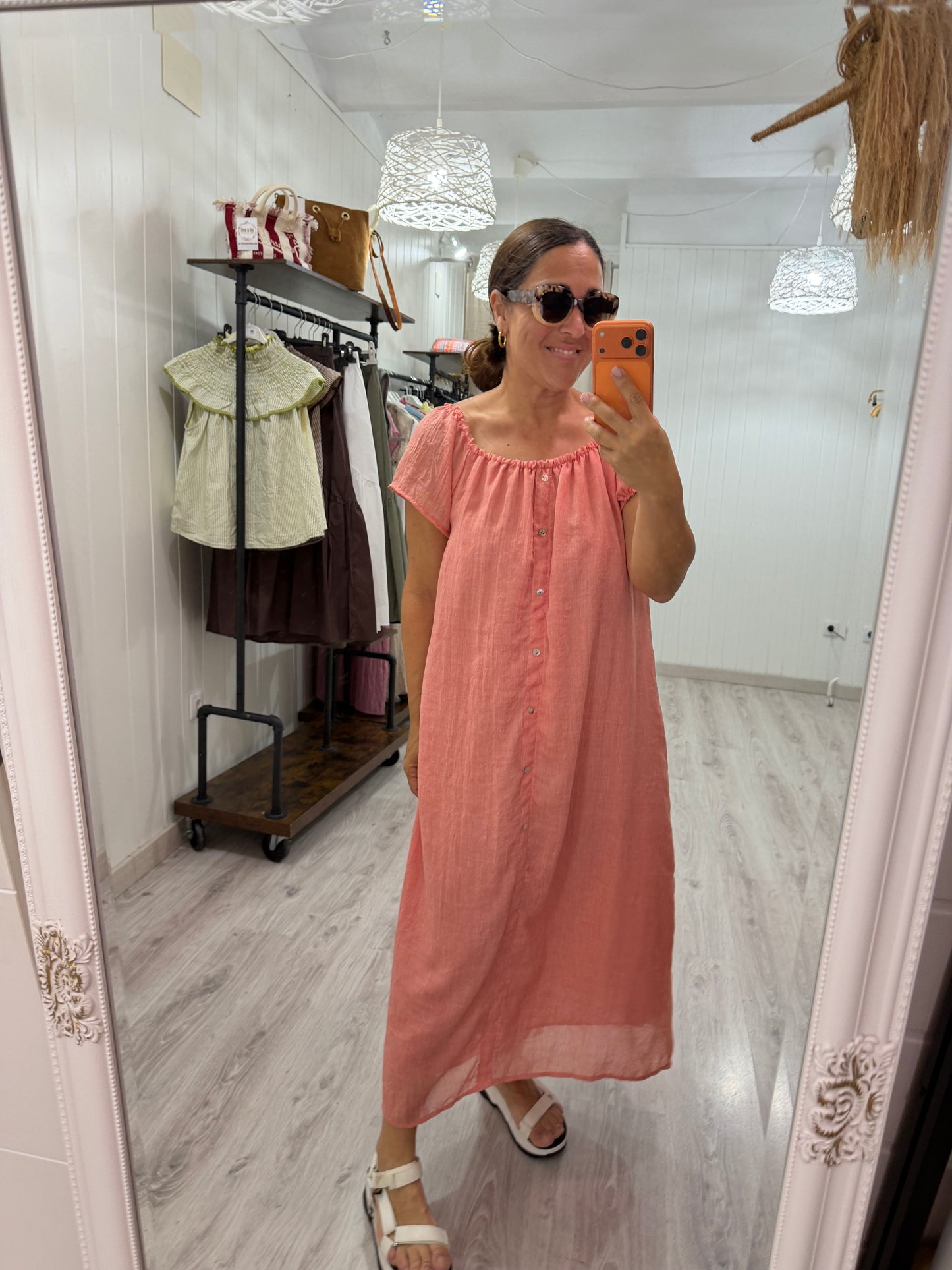 Vestido Natura teja