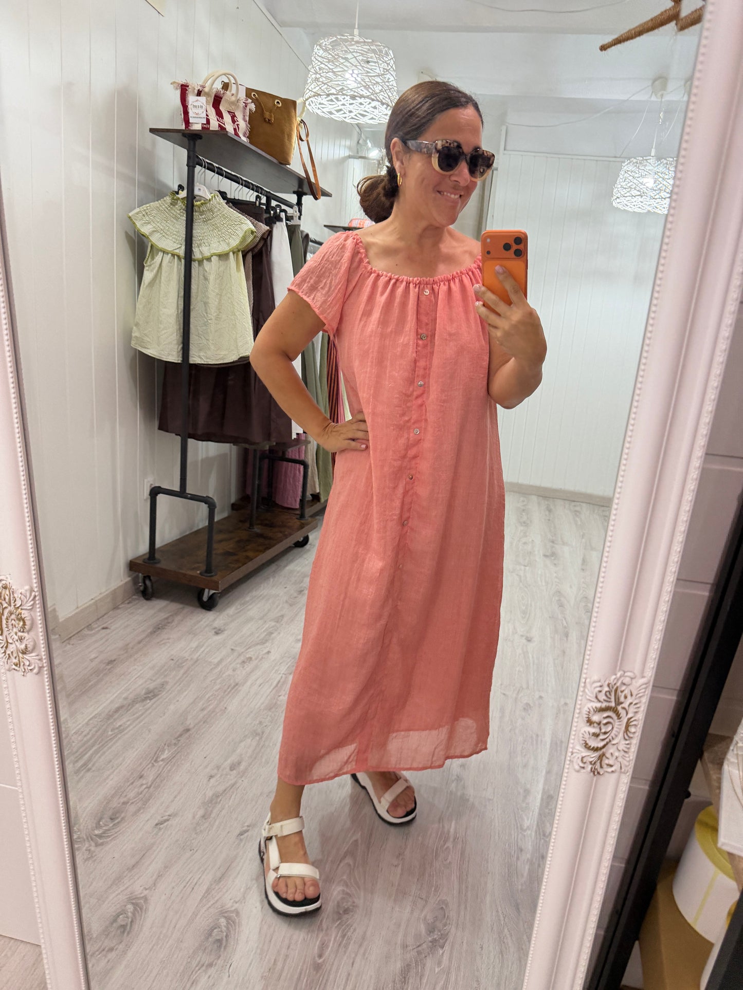 Vestido Natura teja